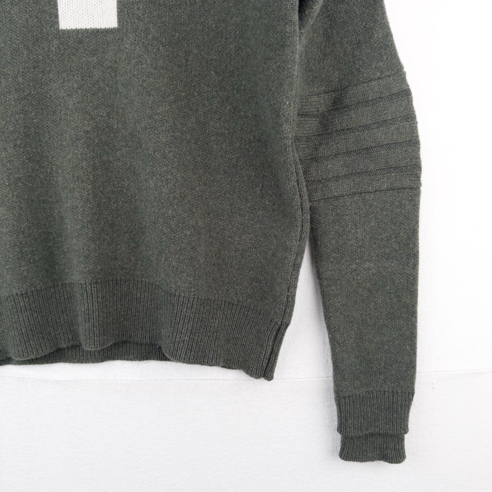 Alps & Meters Original Ski Race Knit Patrol Wool Cross Sweater Men’s S Green