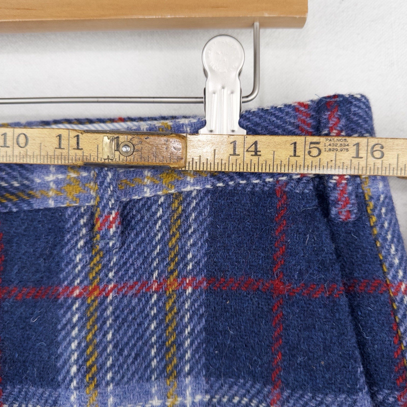 Valentini Bergdorf Goodman Blue Tartan Plaid Wool Trousers Men’s 30x33 Pants 50