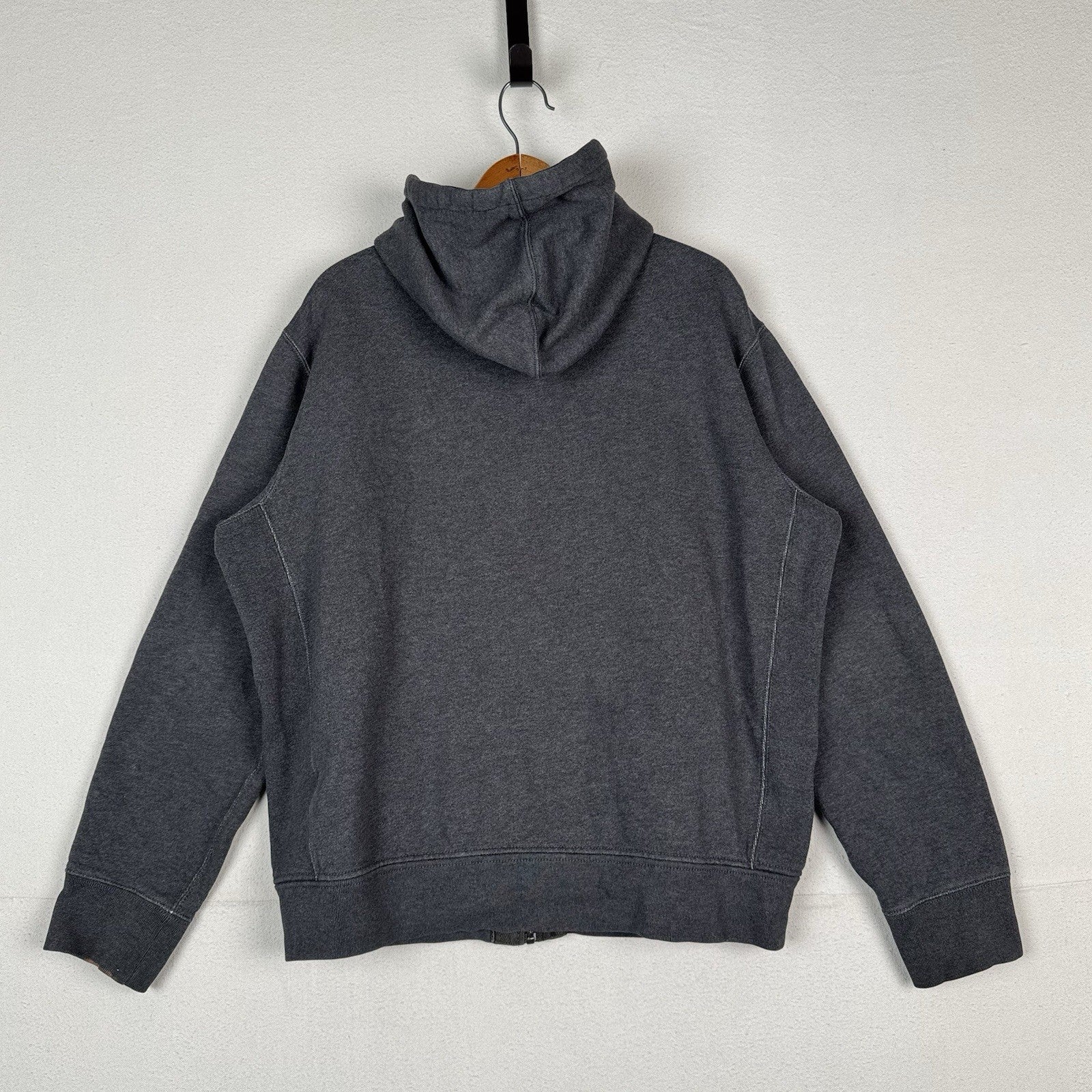 Polo Ralph Lauren Thermal Hoodie Men’s XL Full Zip Gray/Brown Sweatshirt *Read