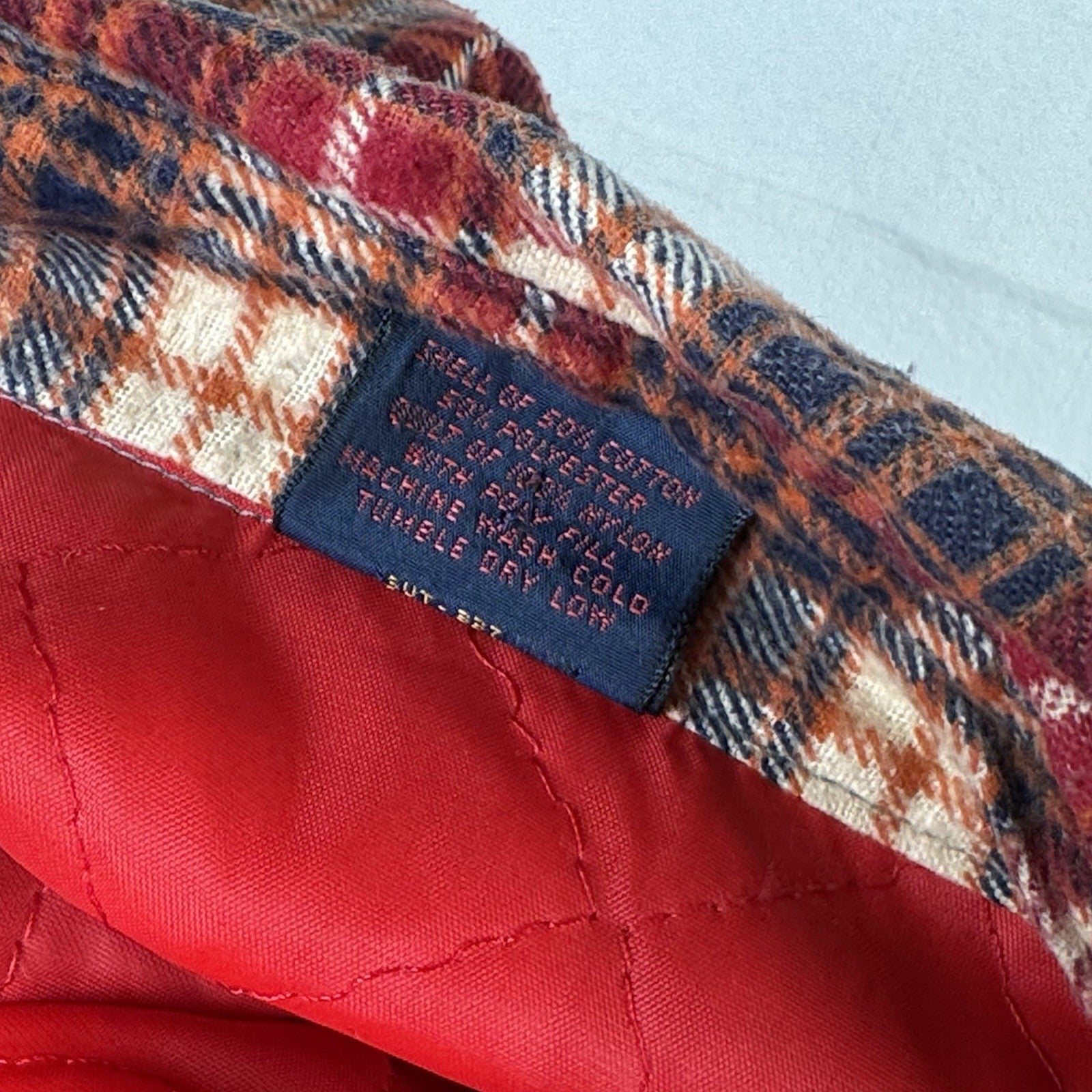 Vintage 70s Sutton Quilted Flannel Shirt Mens Small Tartan Plaid Lined Grunge