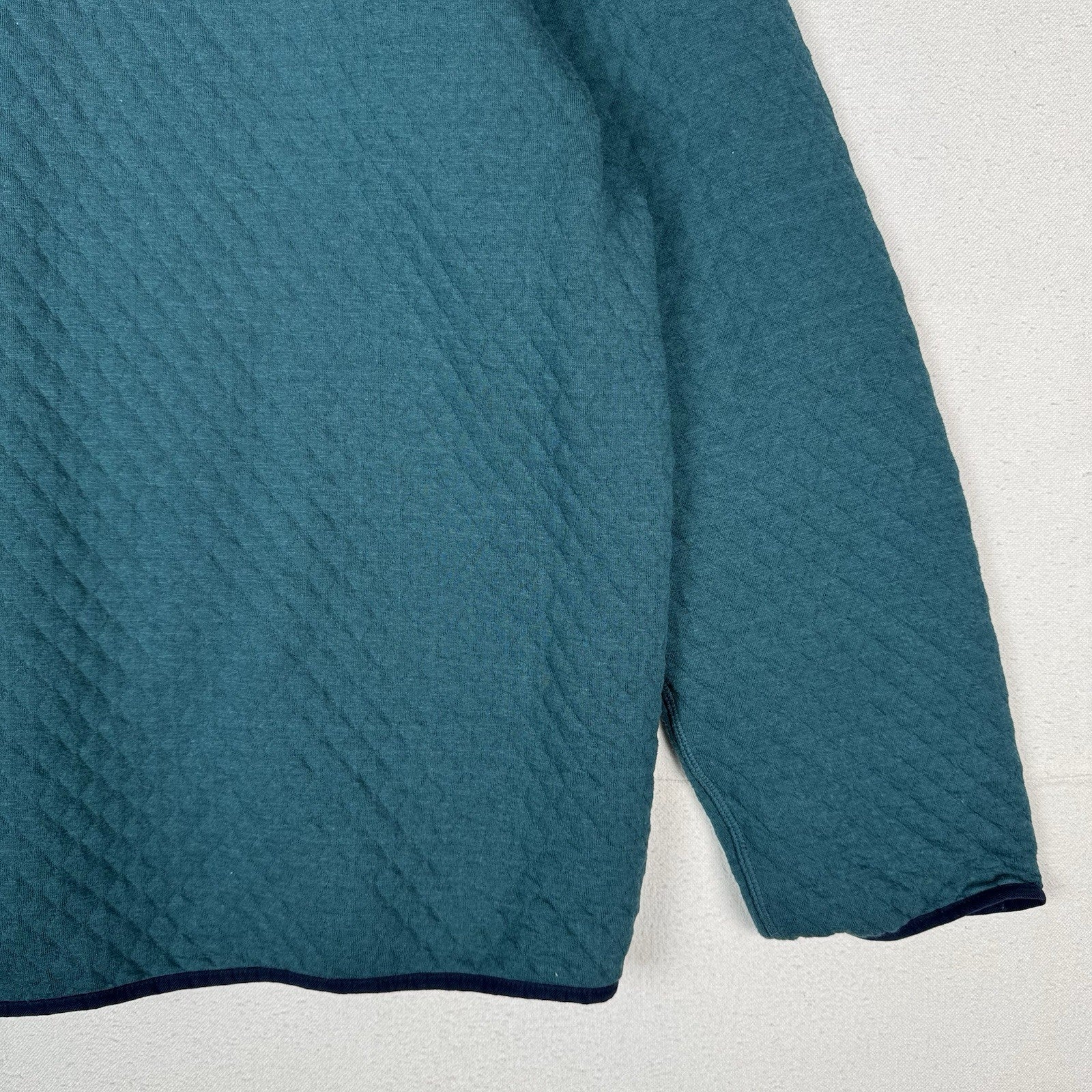 Brooks Brothers 1/4 Zip Diamond Quilted Pullover Mens 2XL Blue Maroon Sweater