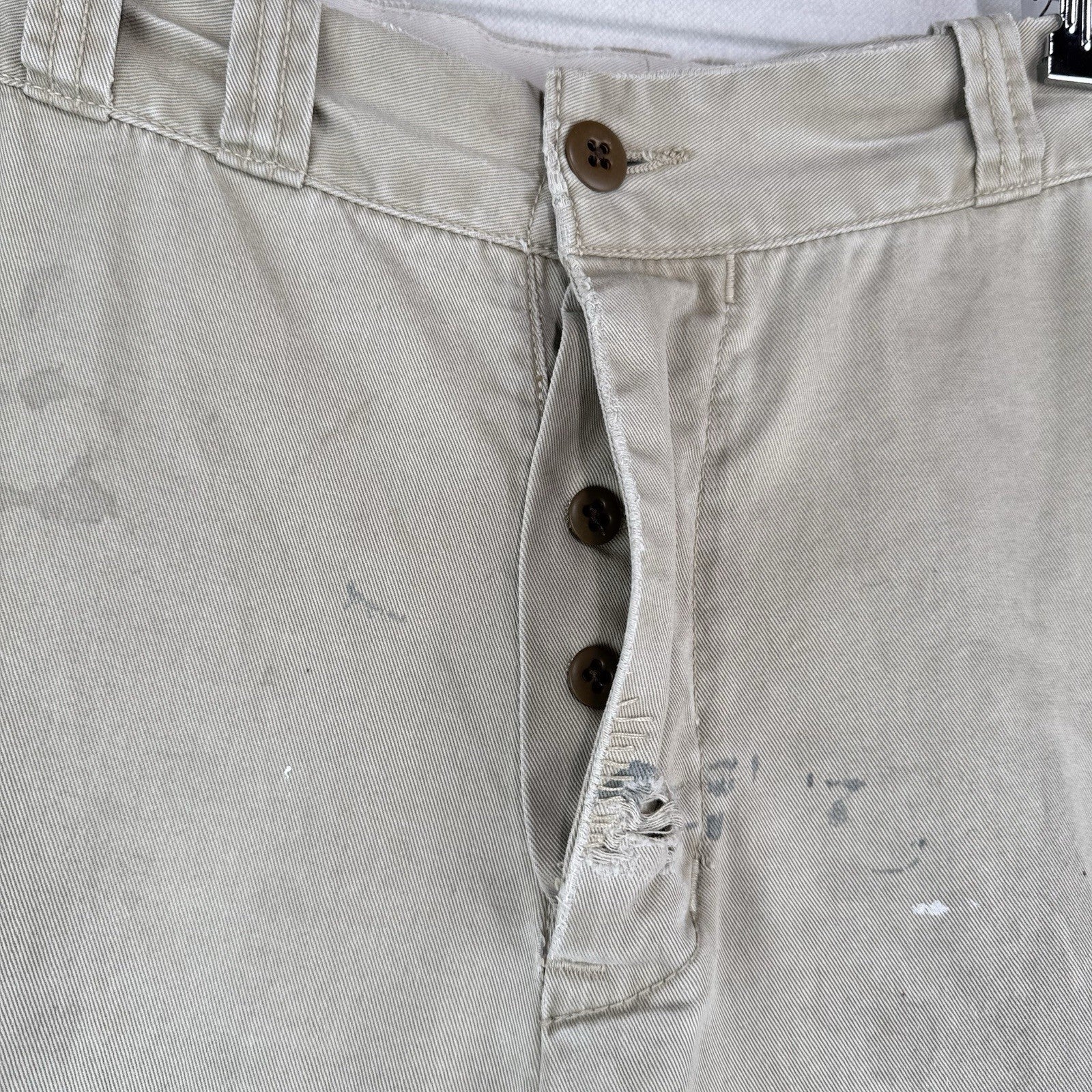 Polo Ralph Lauren Pollack Paint Splatter Distressed Buckle Back Chino Pant 36x30