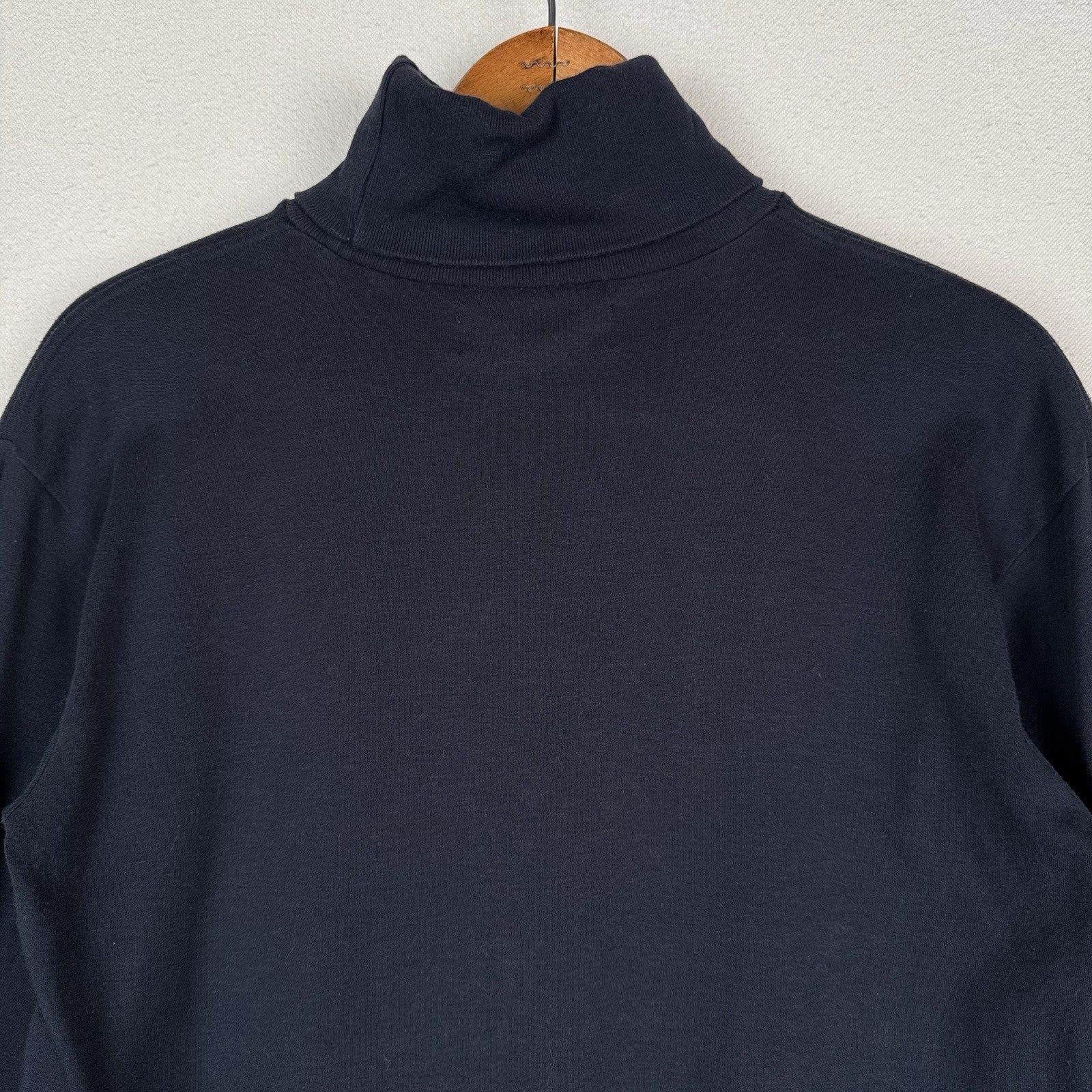 Vintage 80’s Ralph Lauren Men’s Turtleneck Blue Small Pony Logo Roll-Neck