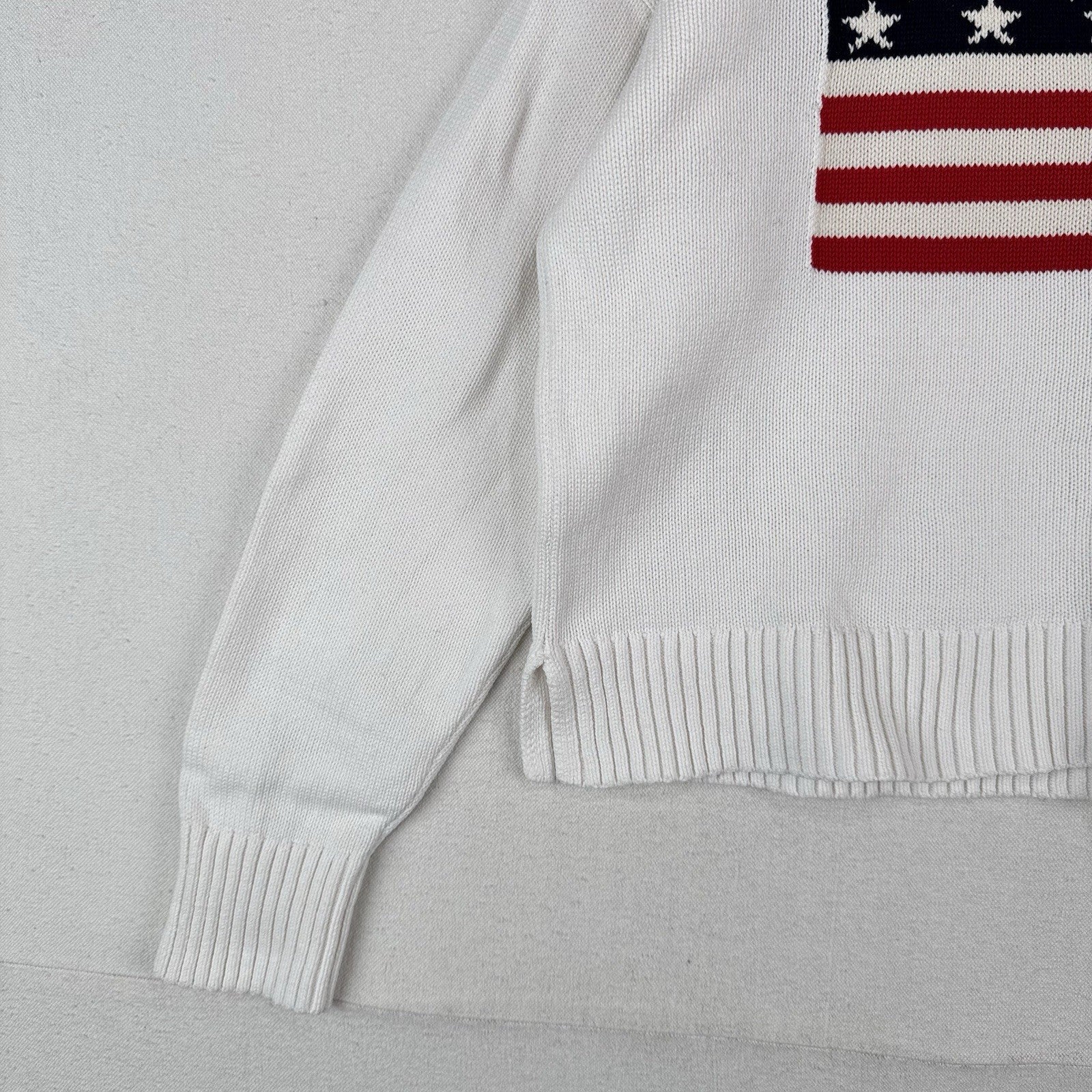 American Flag Crewneck Knit Sweater Women’s Medium Tall Old Navy
