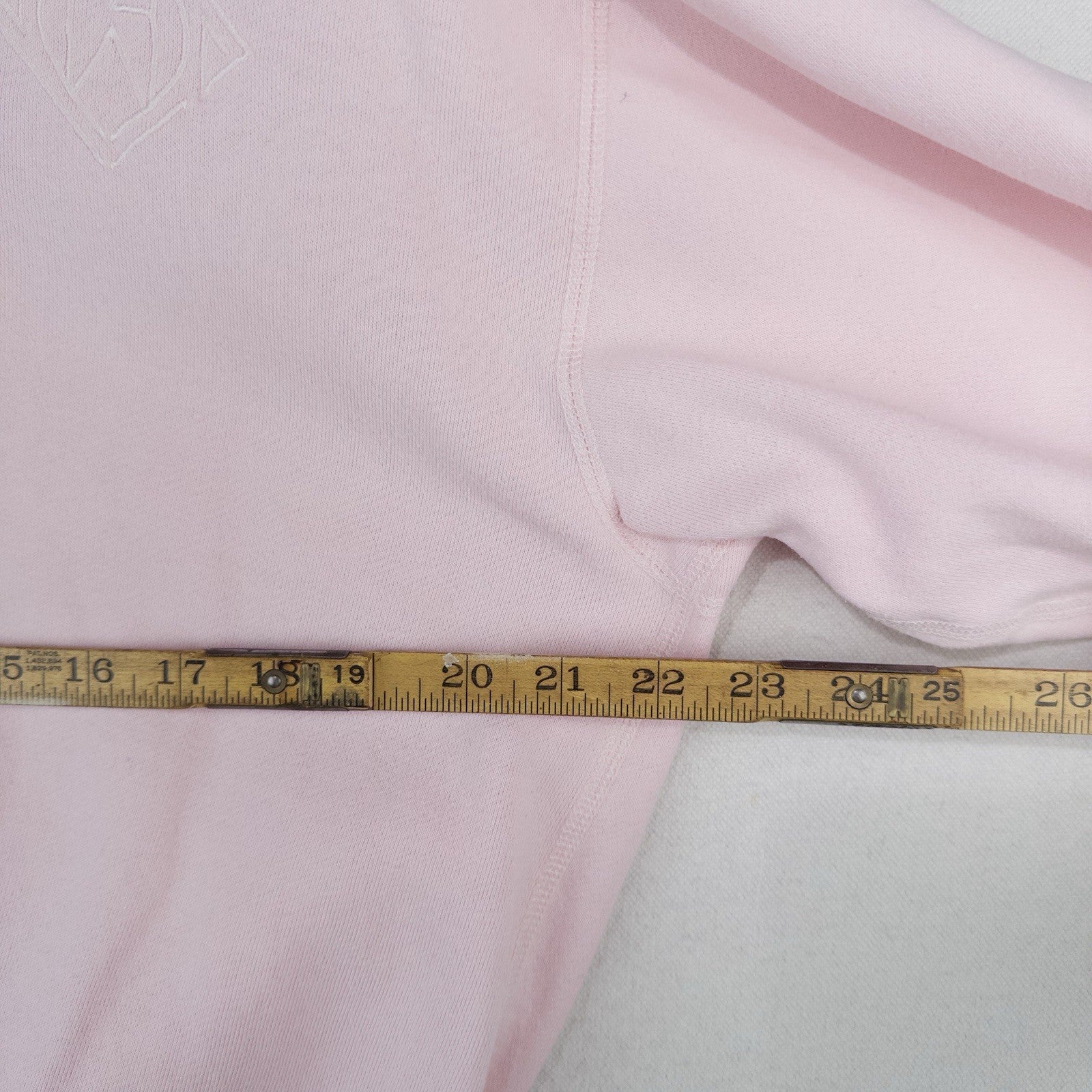 90s Ralph Lauren Womens Small Pink White Shawl Collar Fleece Pullover Sweatshirt