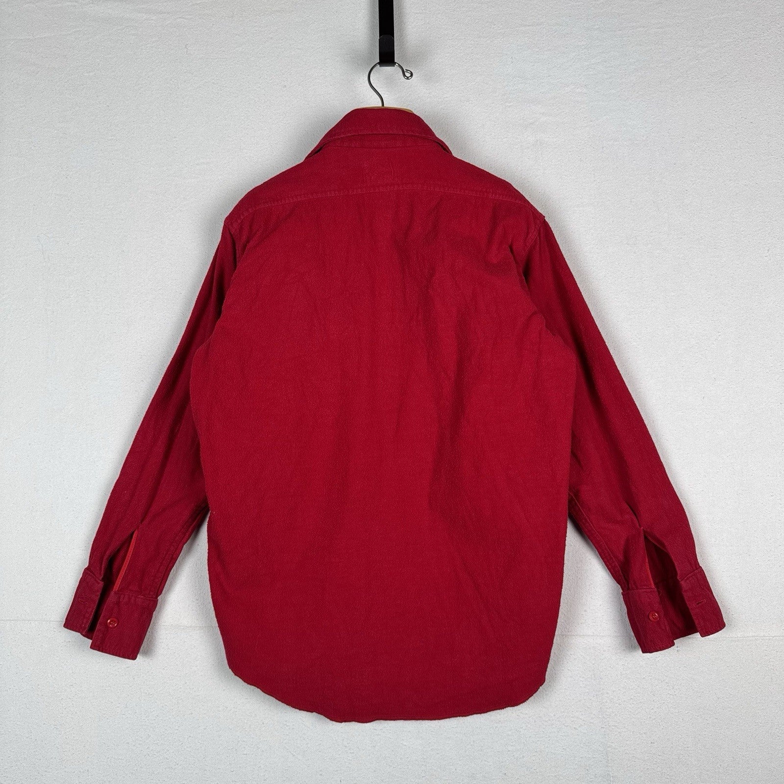 Vintage Melton Deerskin Chamois Flannel Shirt Adult Medium Red 46”
