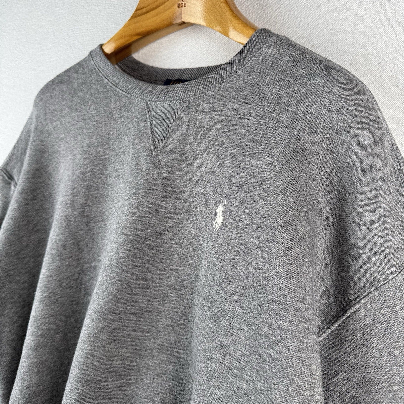 Polo Ralph Lauren Sweatshirt Women’s M Gray Crewneck Pony Logo Fleece *Read