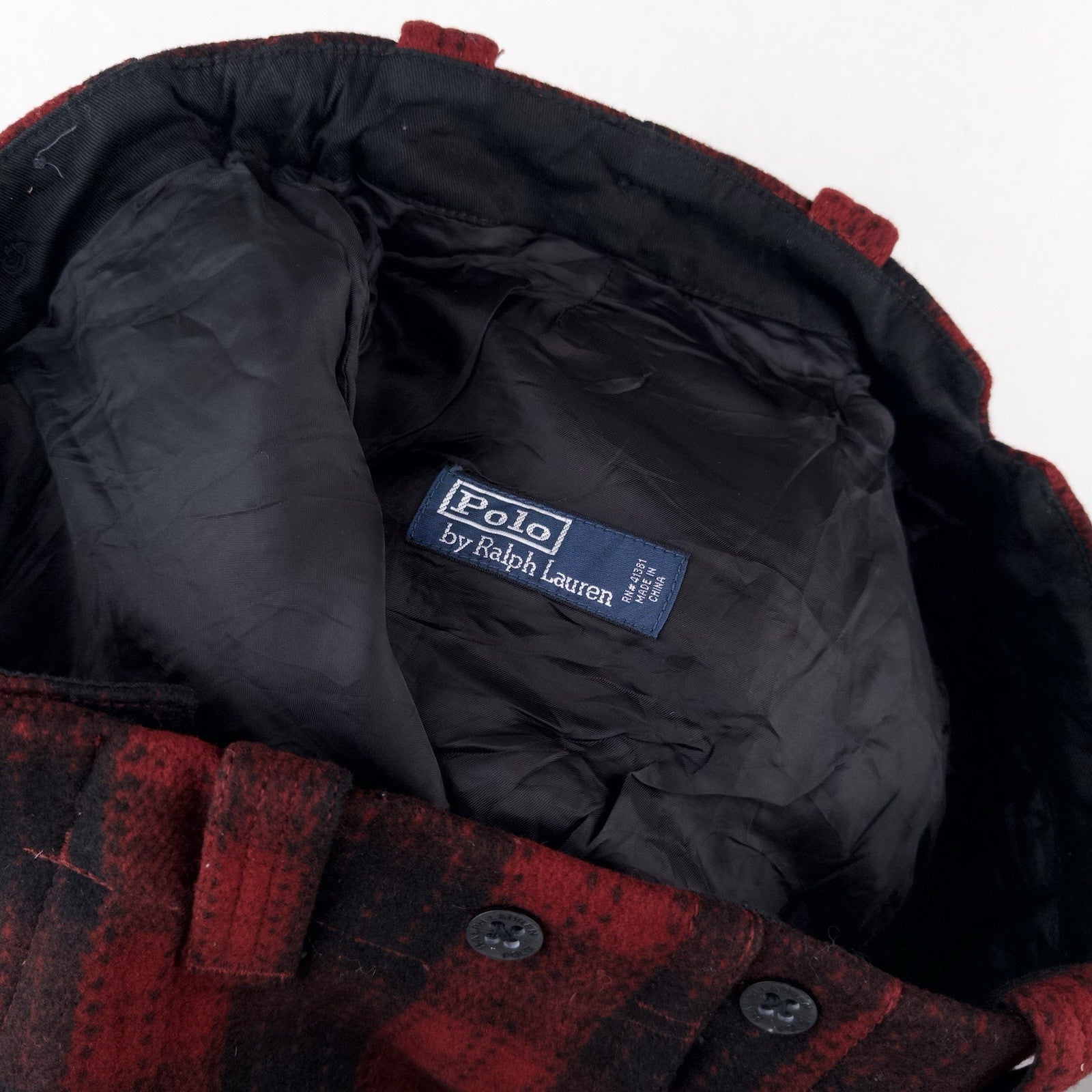 Polo Ralph Lauren Wool Buffalo Plaid Thick Hunting Pants Men’s 34x30 Red Black