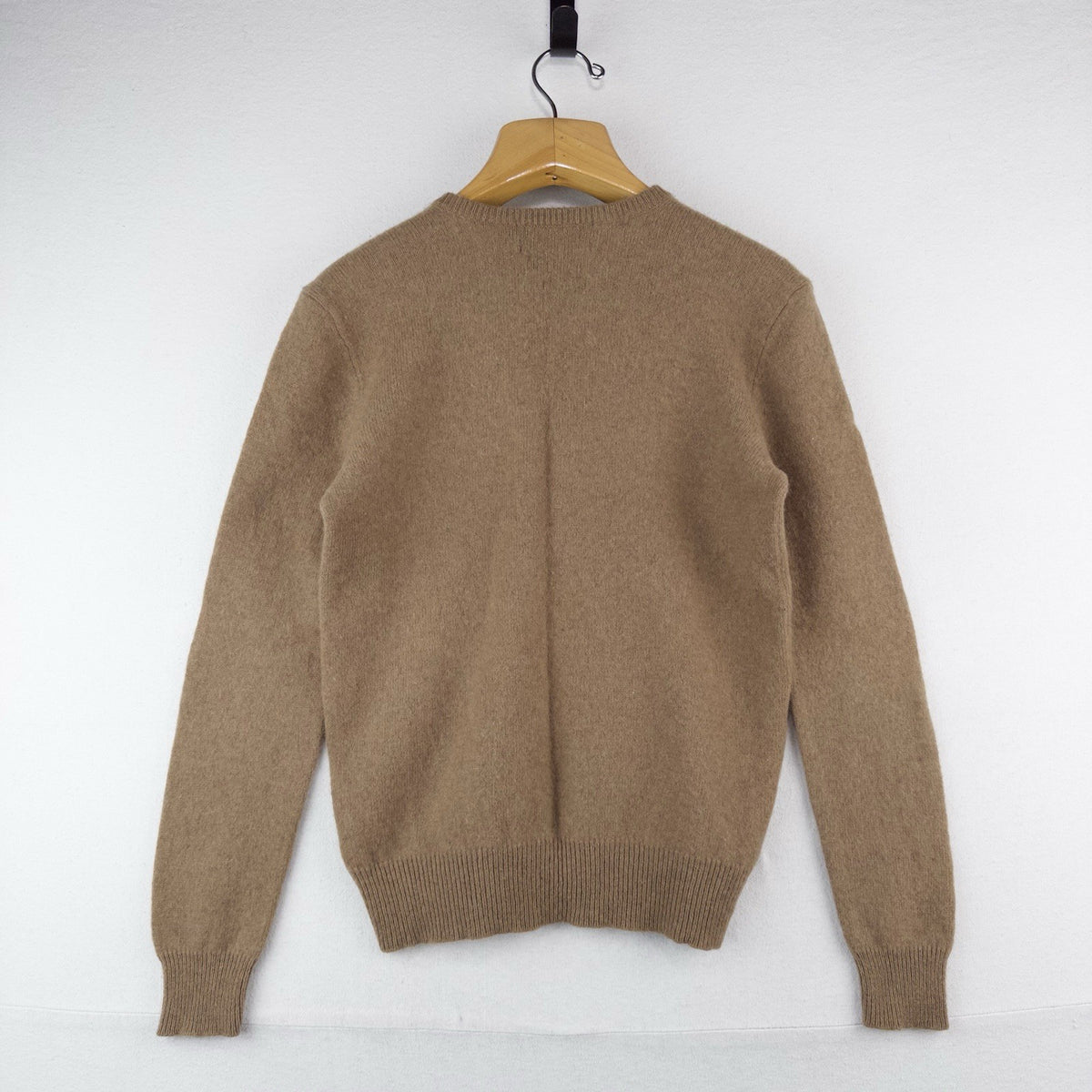 90’s Vtg Polo Ralph Lauren Sweater Men’s M Camel 100% Lambswool Pullover V-Neck