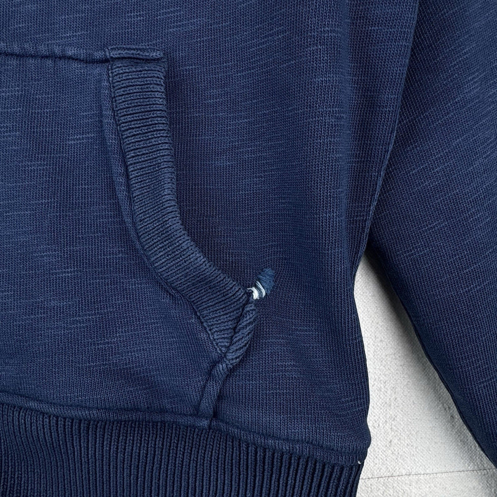 90’s Vtg Polo Ralph Lauren Shawl Collar Indigo Cardigan Cotton L Thermal Lining