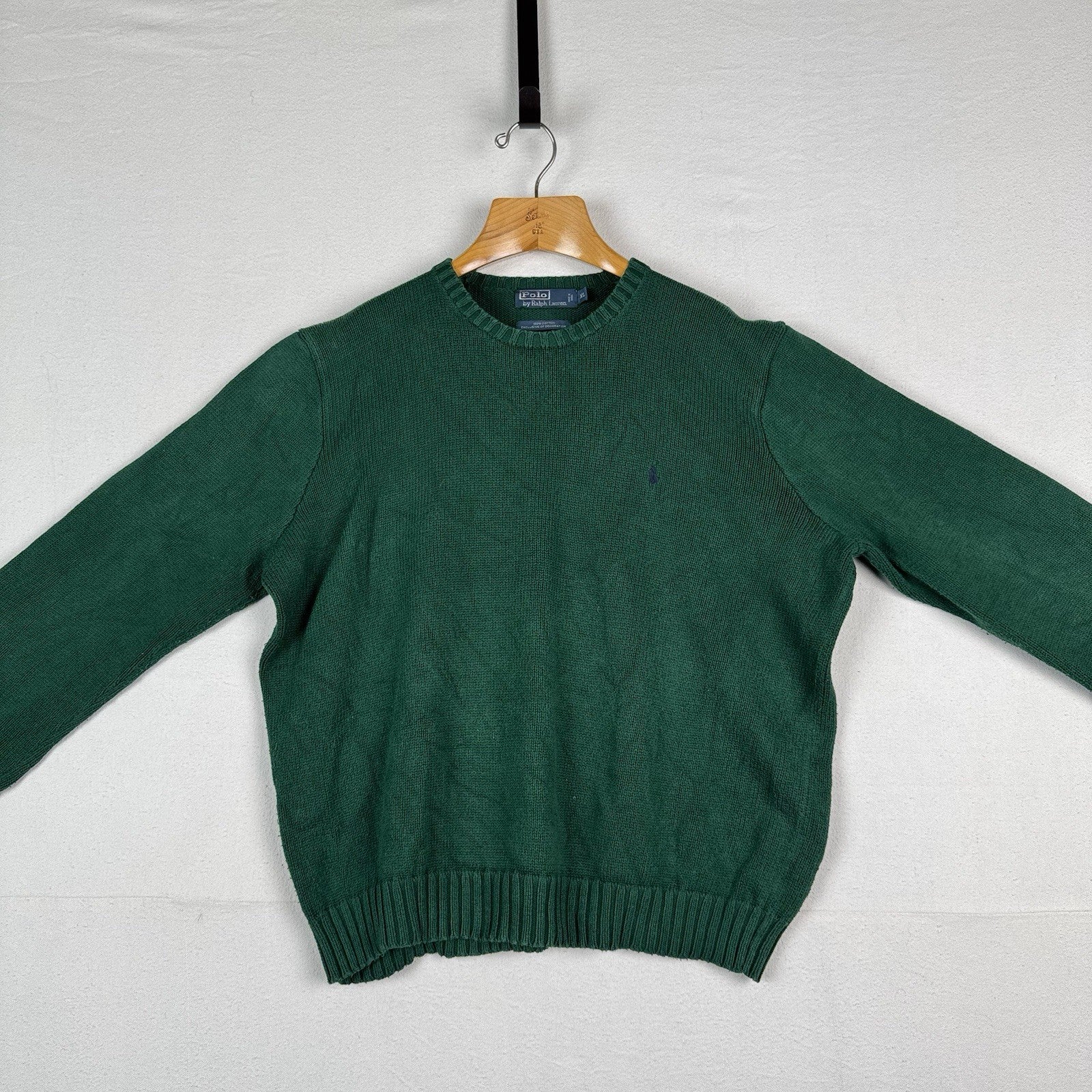90’s Vintage Polo Ralph Lauren Sweater Men’s XL Green Knit Pullover