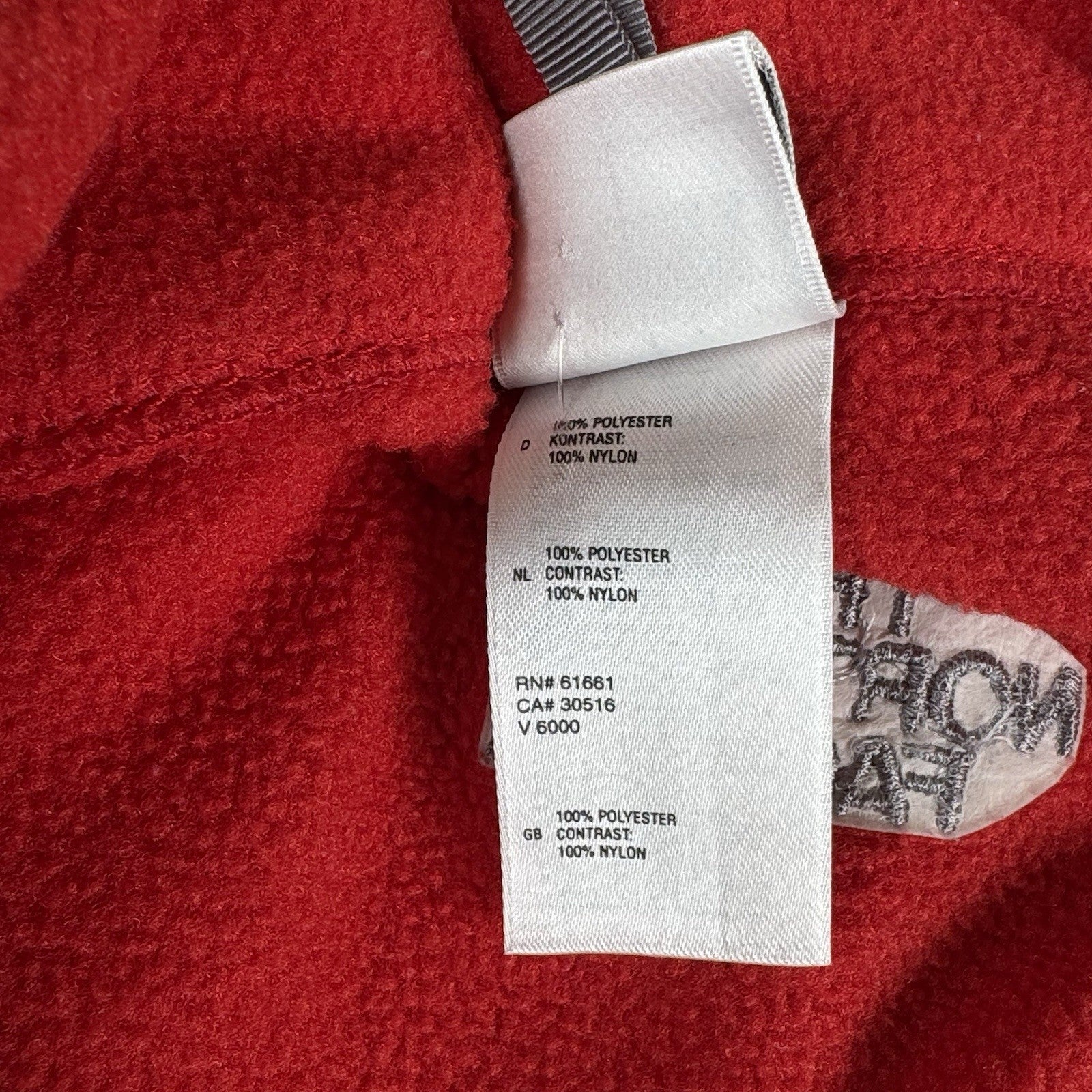 Vintage 90’s The North Face Mens Red Gray Polartec Fleece Jacket Zip Up Large 44