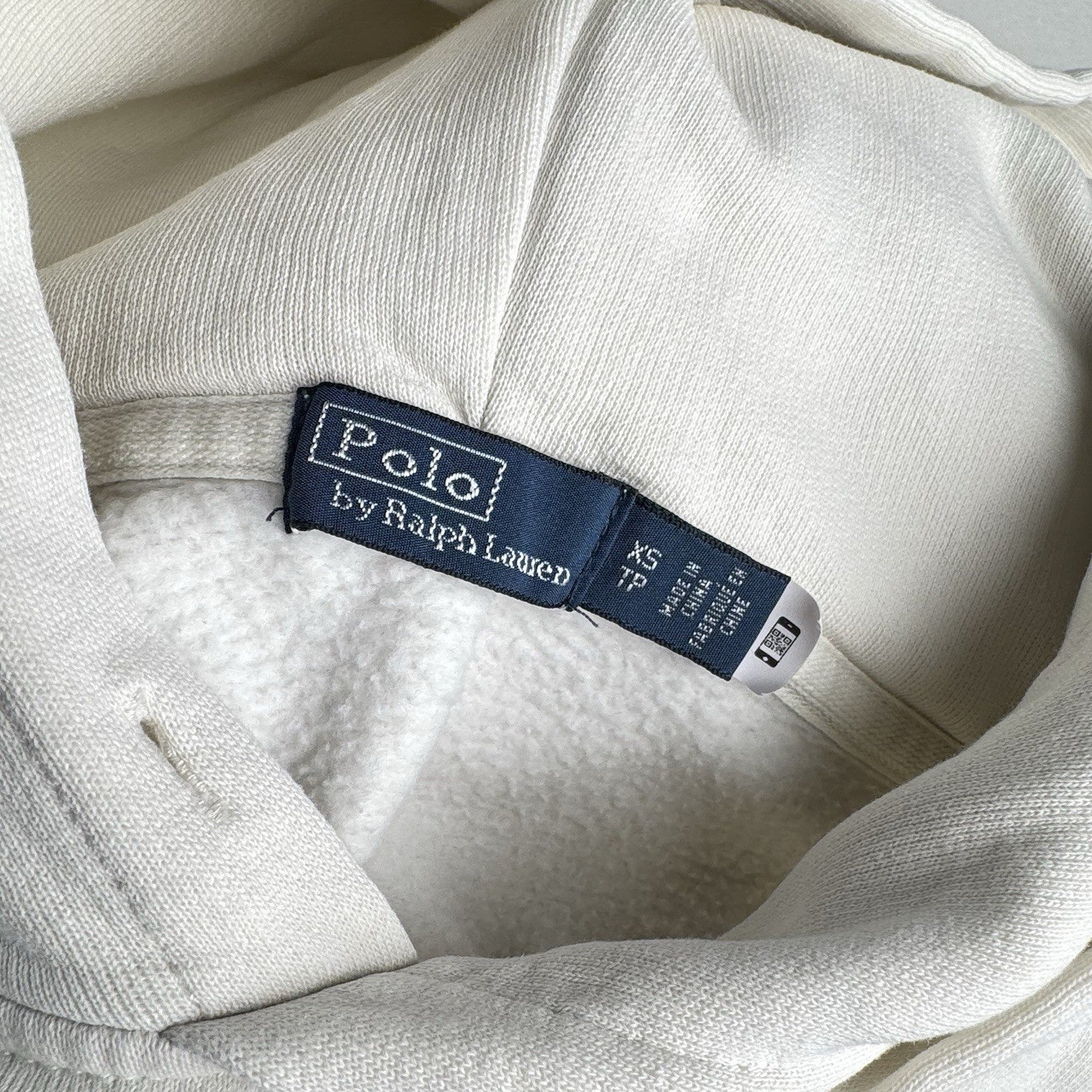 Polo Ralph Lauren Logo Wave Graphic Hoodie Women’s XS White Sun Surf *Read