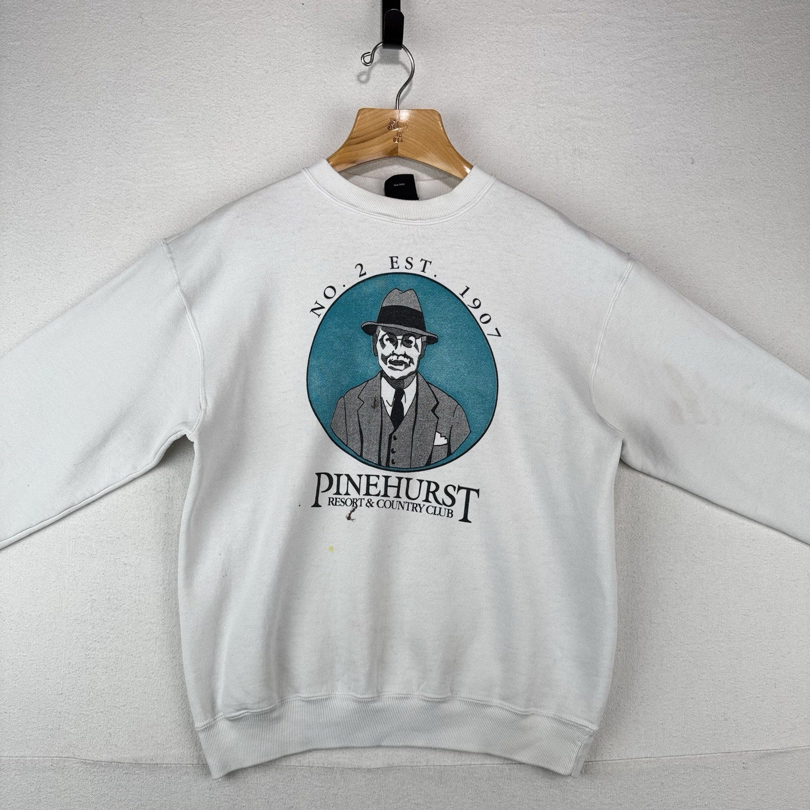 80’s Vtg Pinehurst Resort & CC Men’s L Sweatshirt Donald Ross No. 2 USA *Read