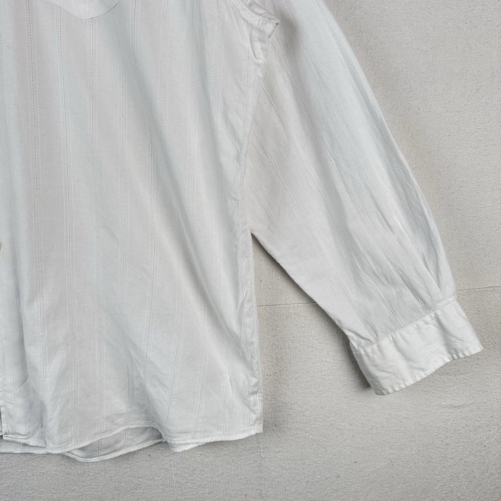 Vtg Polo Ralph Lauren Mens 2XL Chapman White Dobby Button Up Shirt 100% Cotton