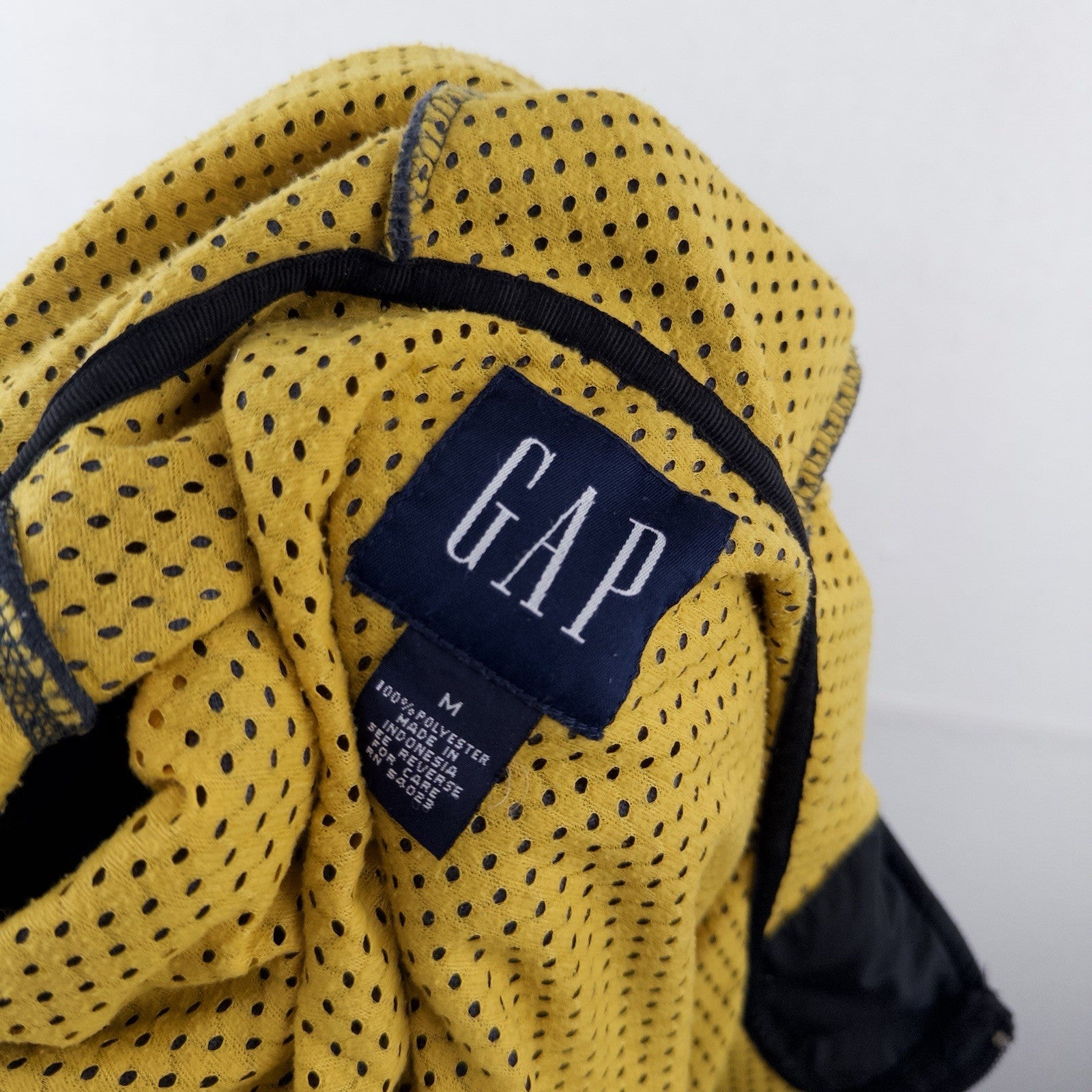 90’s Vtg Gap Fleece Hooded Vest Mens M Blue Full Zip