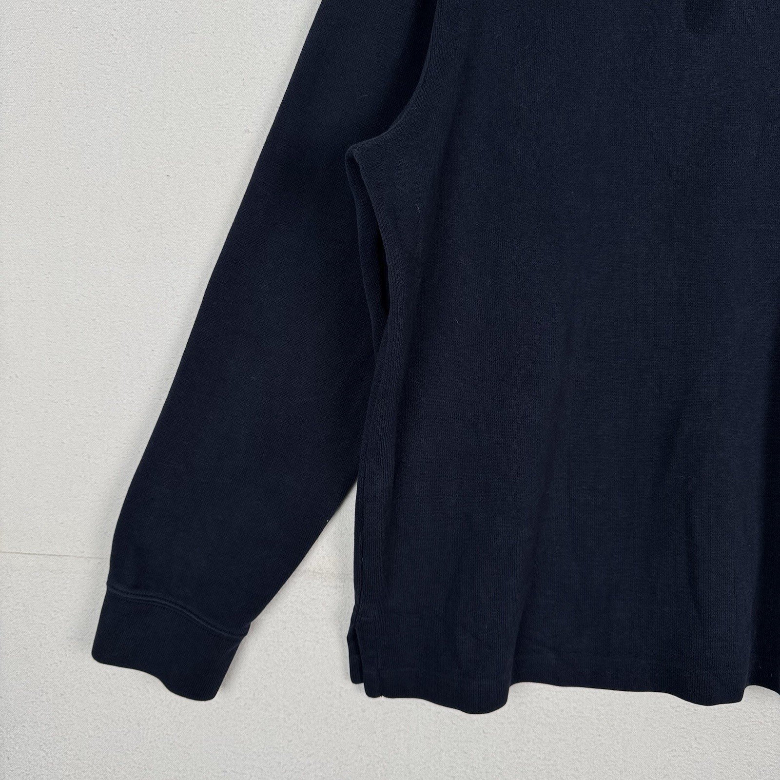 Vtg Polo Ralph Lauren Men's 1/4 Zip Pullover Sweater Navy Blue XL Made USA *Read