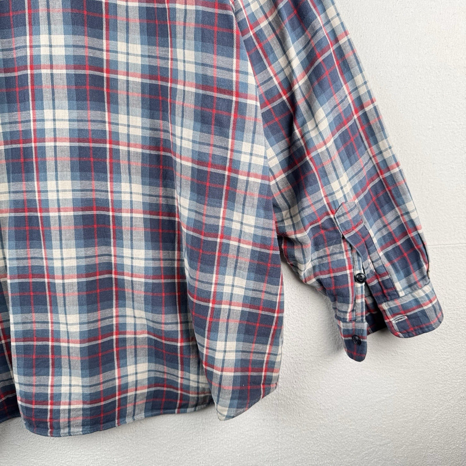Polo Ralph Lauren Shadow Plaid Flannel Chambray Lined Button Up Classic Fit 4XB