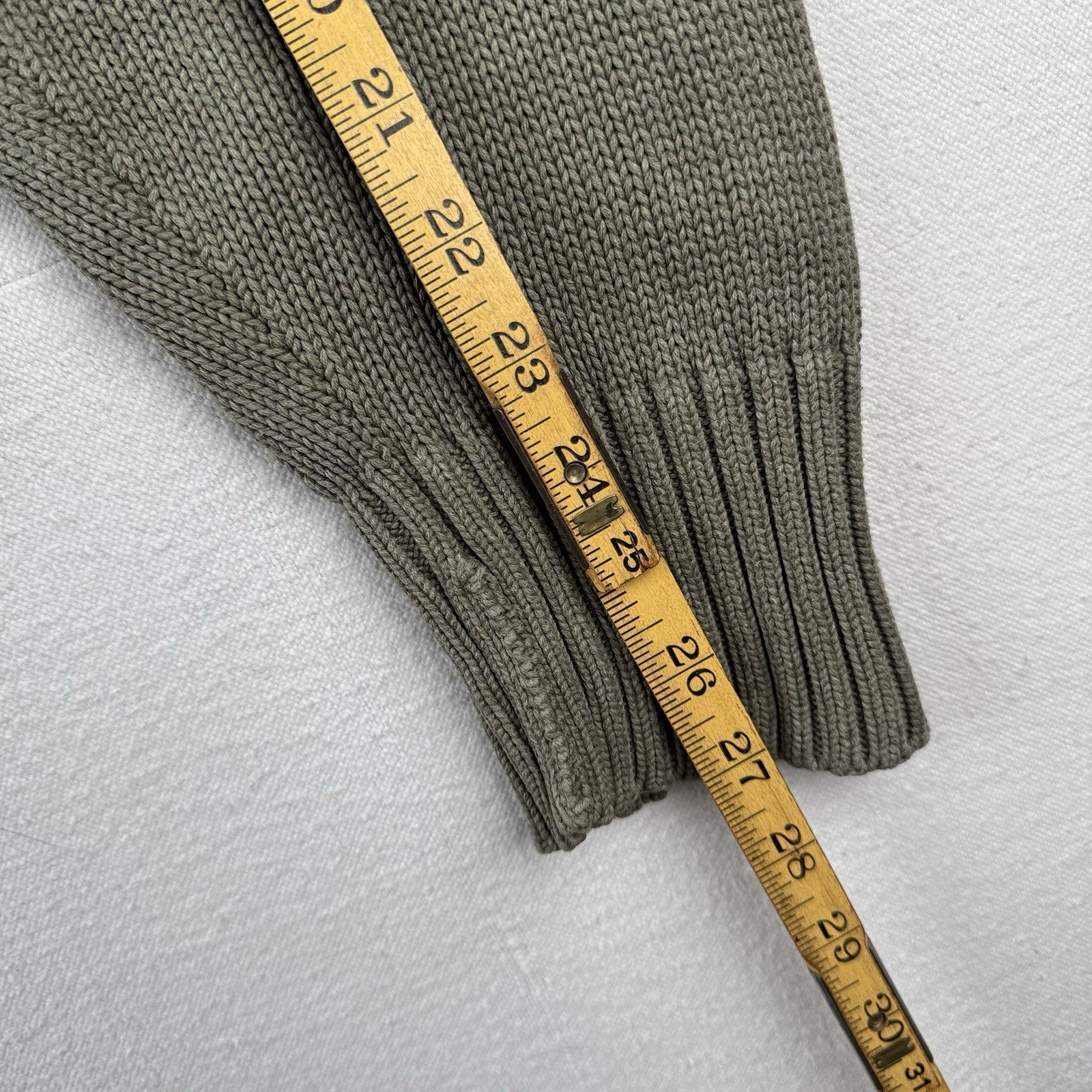 90s Vintage Polo Ralph Lauren Men’s 2XL Olive Marled Knit Sweater 100% Cotton