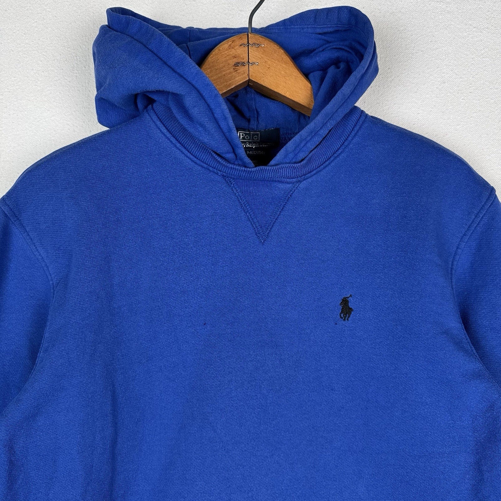 Vintage 90’s Polo Ralph Lauren Boys After Hood Sweatshirt Hoodie M (12-14) Blue