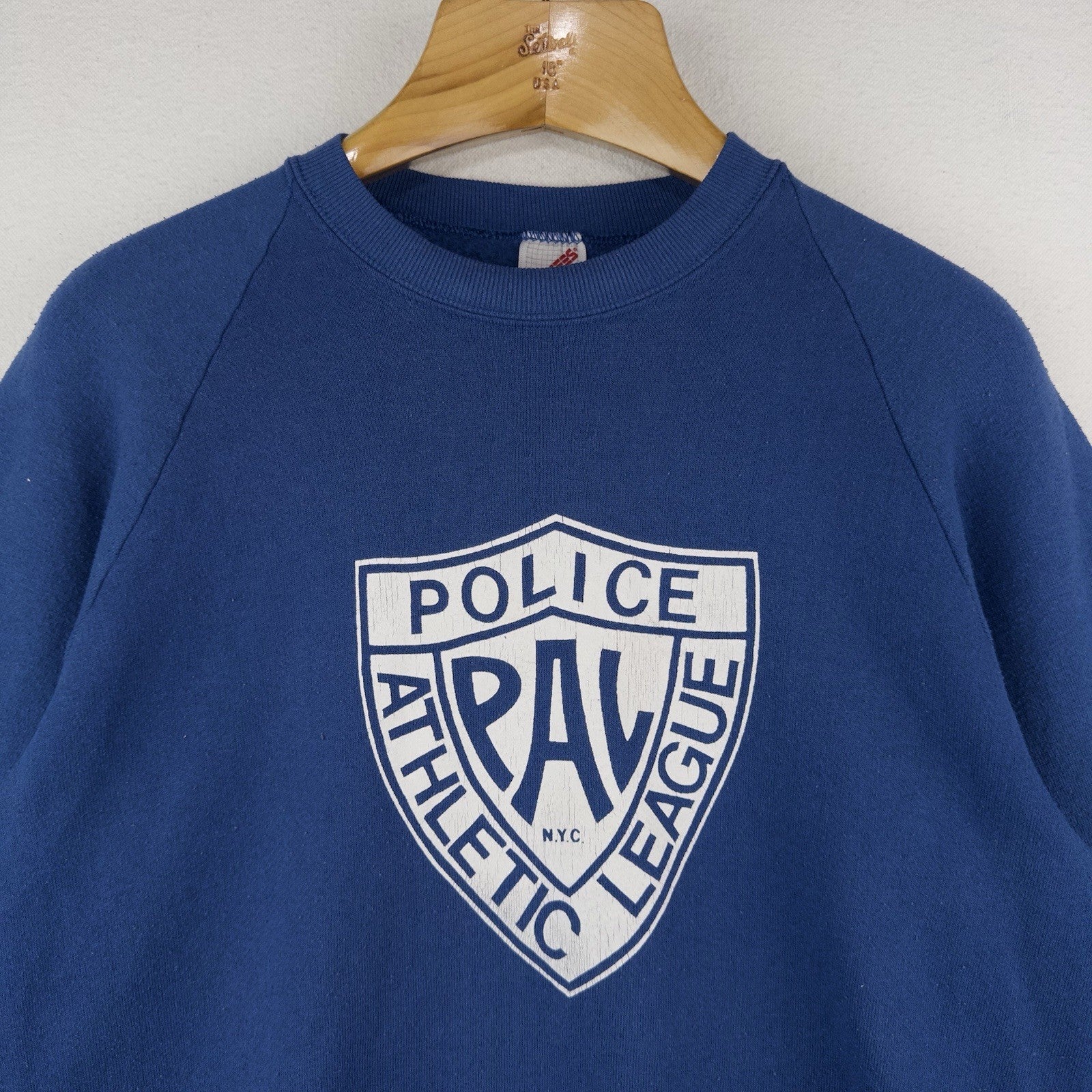 80’s Vtg PAL Police Athletic League Raglan Crewneck Sweatshirt NYPD New York