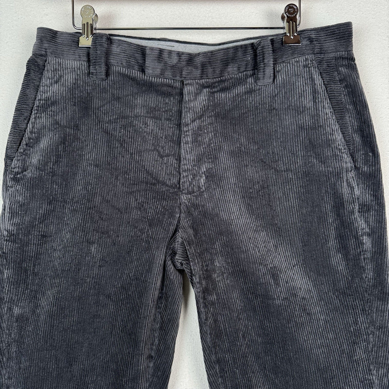 Brooks Brothers Milano Fit Corduroy Straight Leg Pants Men’s 34x32 (34x30) Grey