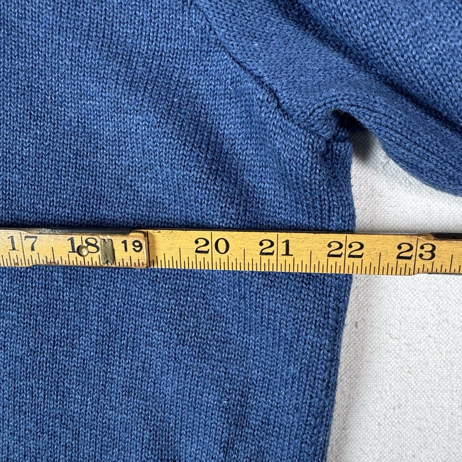 Vintage Polo Ralph Lauren Blue 1/4 Zip Pullover Sweater Men's XL Cotton