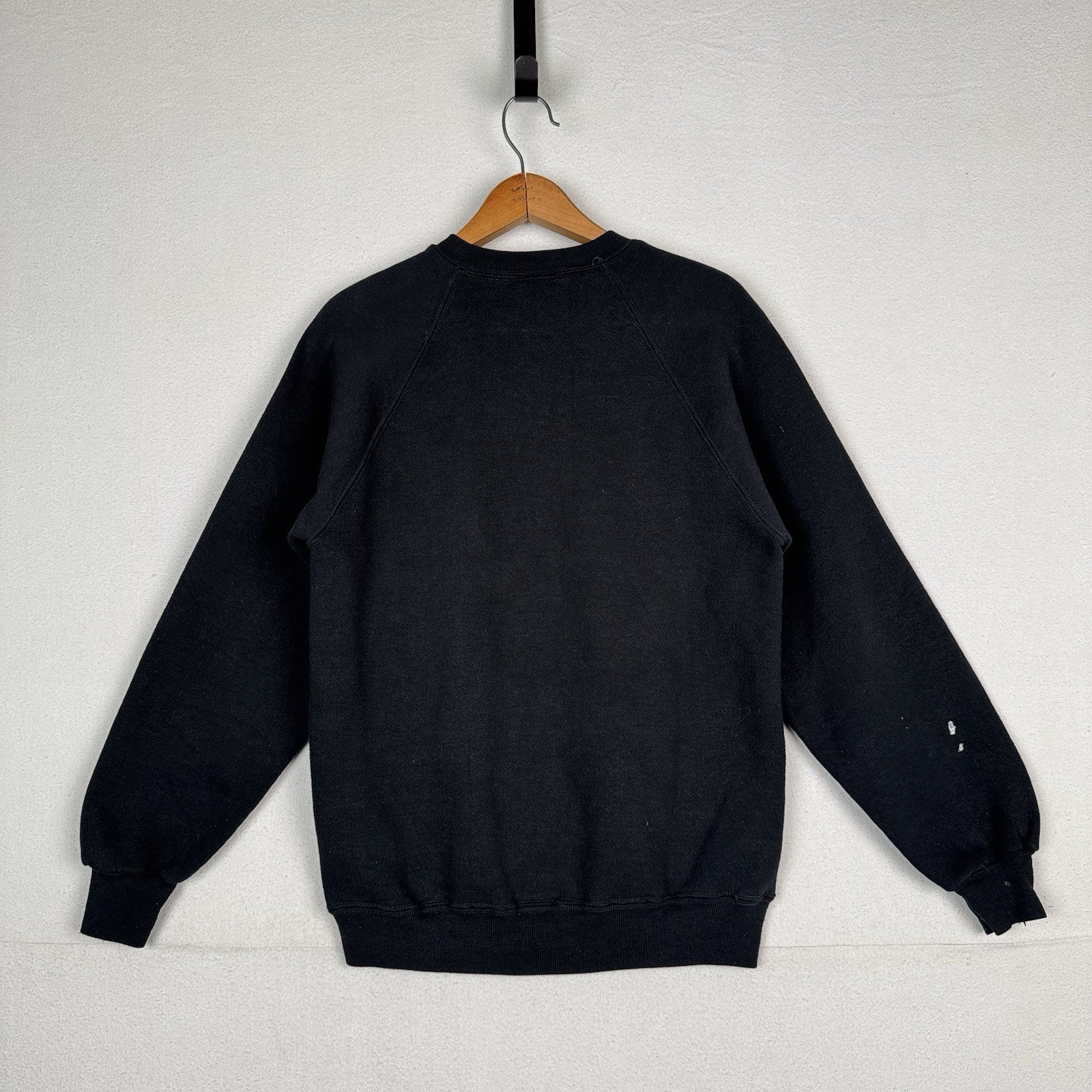 Vtg 80'S Artex University of Michigan Raglan Sweatshirt Made In USA Large Black