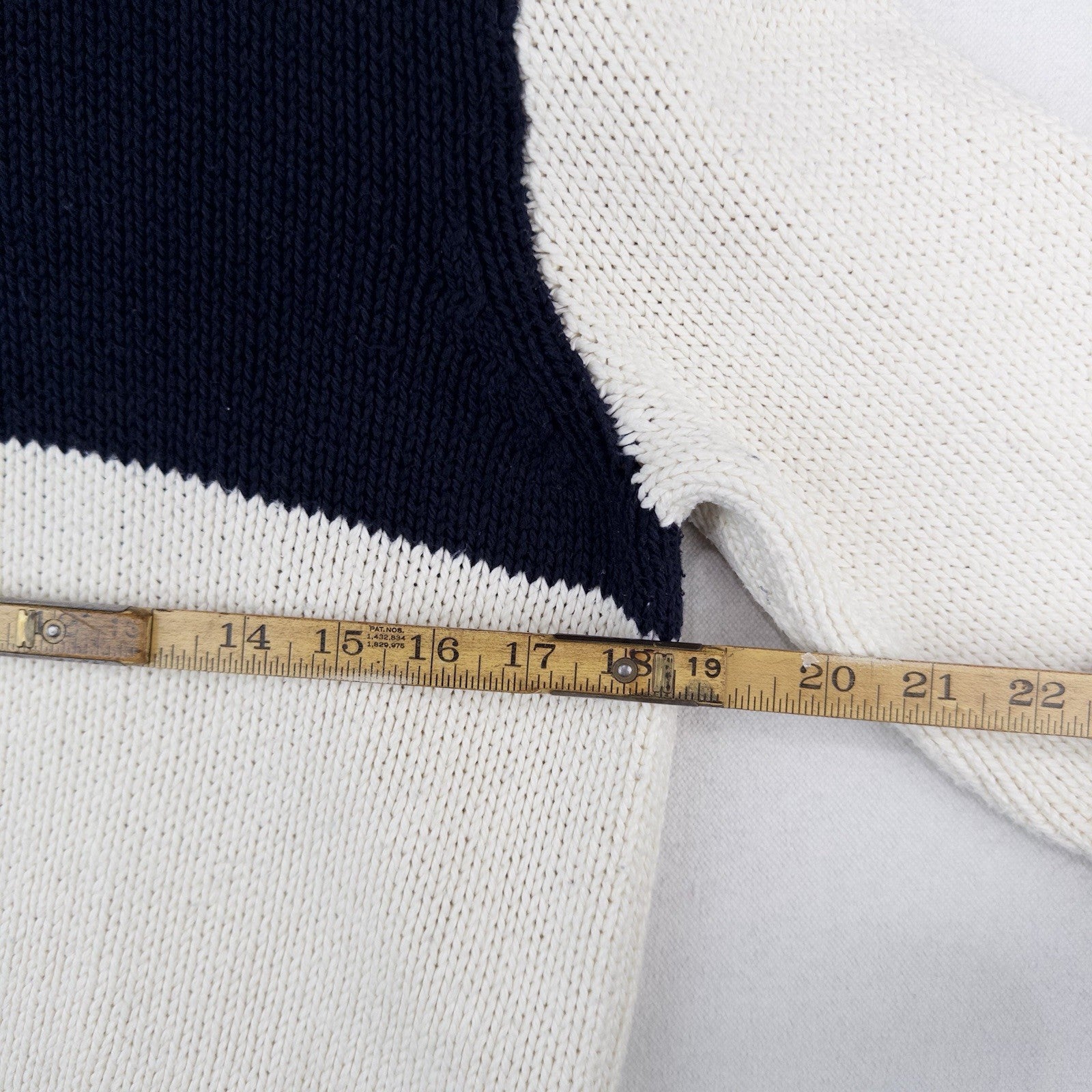 90’s Vtg Polo Ralph Lauren Turtleneck Sweater #3 Men’s M White Navy Pima Cotton