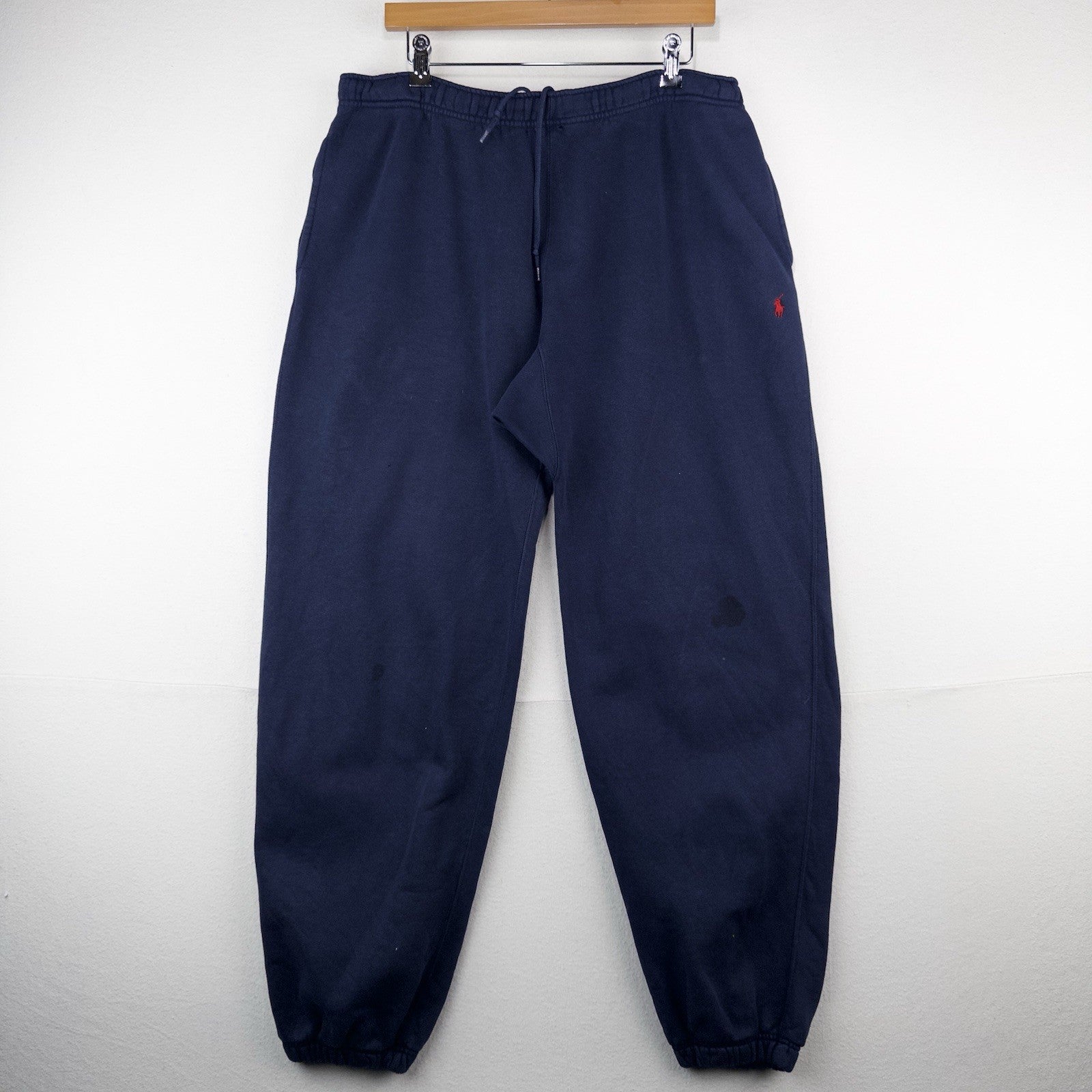 90’s Vtg Polo Ralph Lauren Men’s L Sweatpants Jogger Pants Cotton Navy *Read