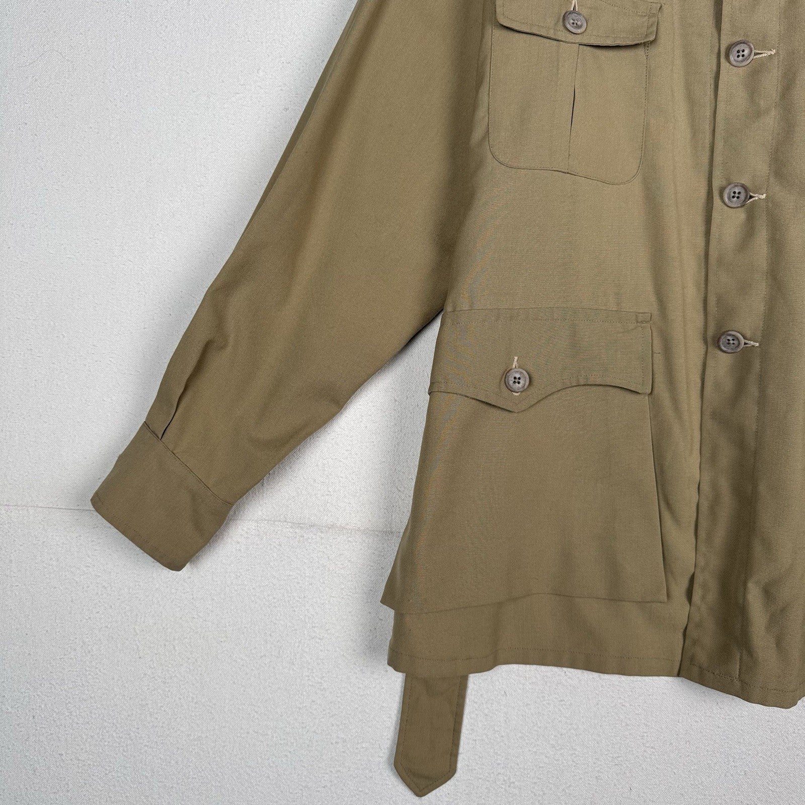 Vintage 60’s 70’s L.L. Bean Belted Khaki Safari Camp Jacket Men’s Size 40 (XL)