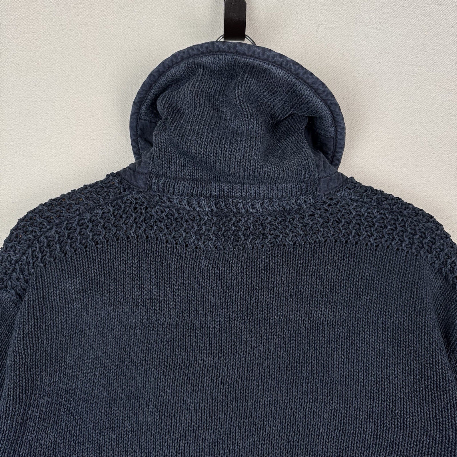 Vintage Polo Ralph Lauren Shawl Collar Sweater Men’s XL Blue Linen Cotton Blend
