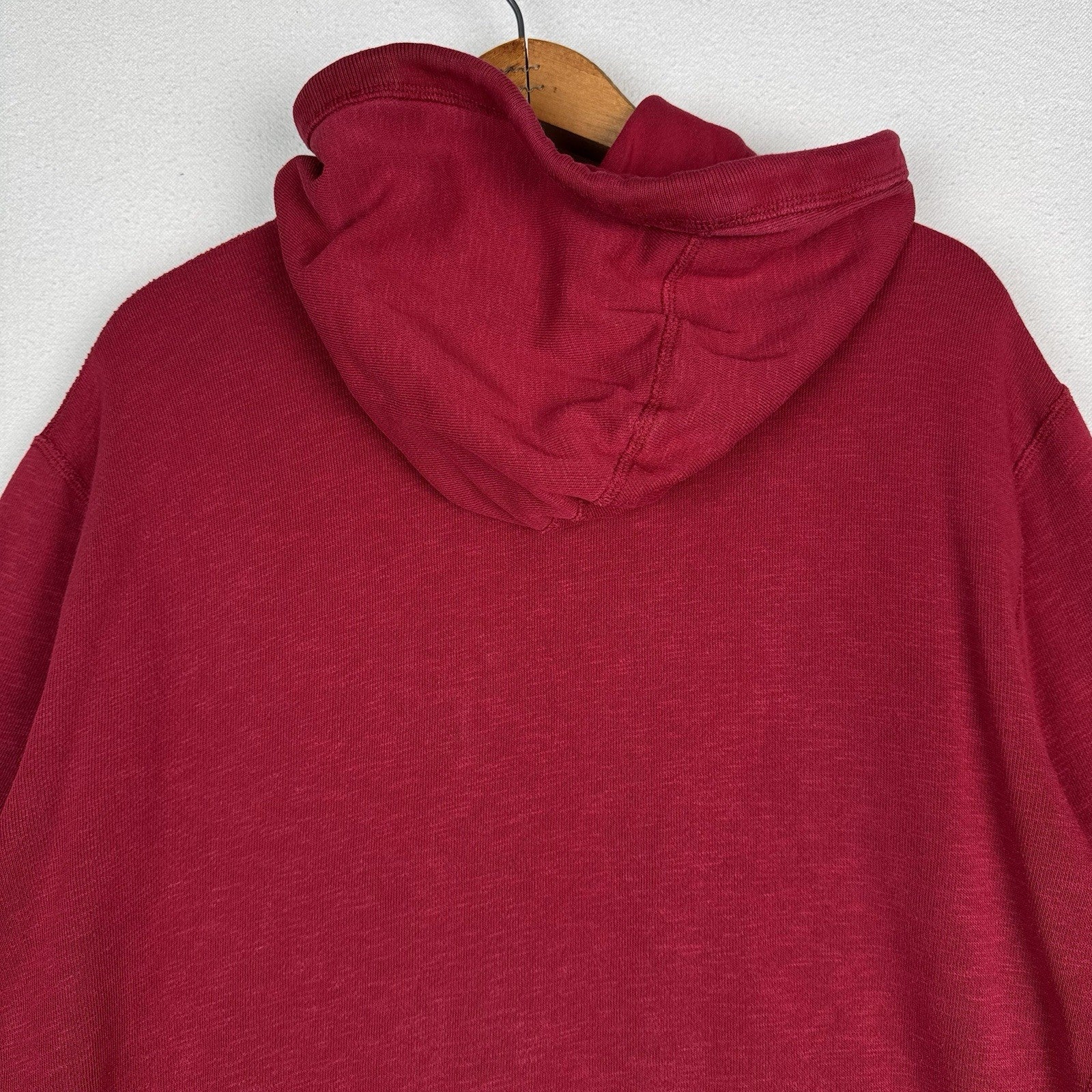 Abercrombie & Fitch A&F Spellout Hoodie Men’s XL Red Jacket Full Zip *Read