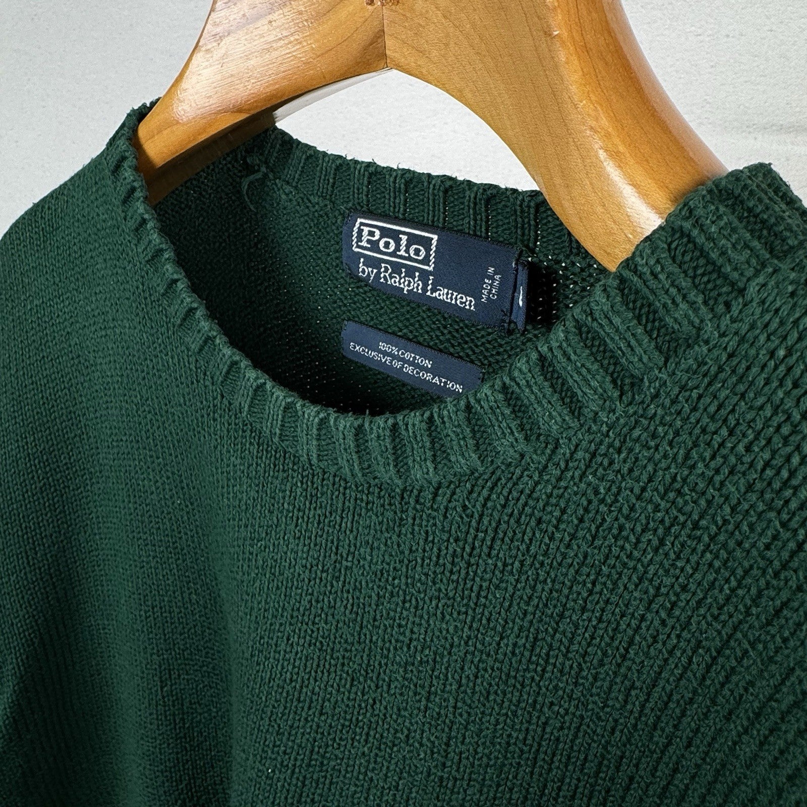 90’s Vintage Polo Ralph Lauren Sweater Men’s XL Green Knit Pullover