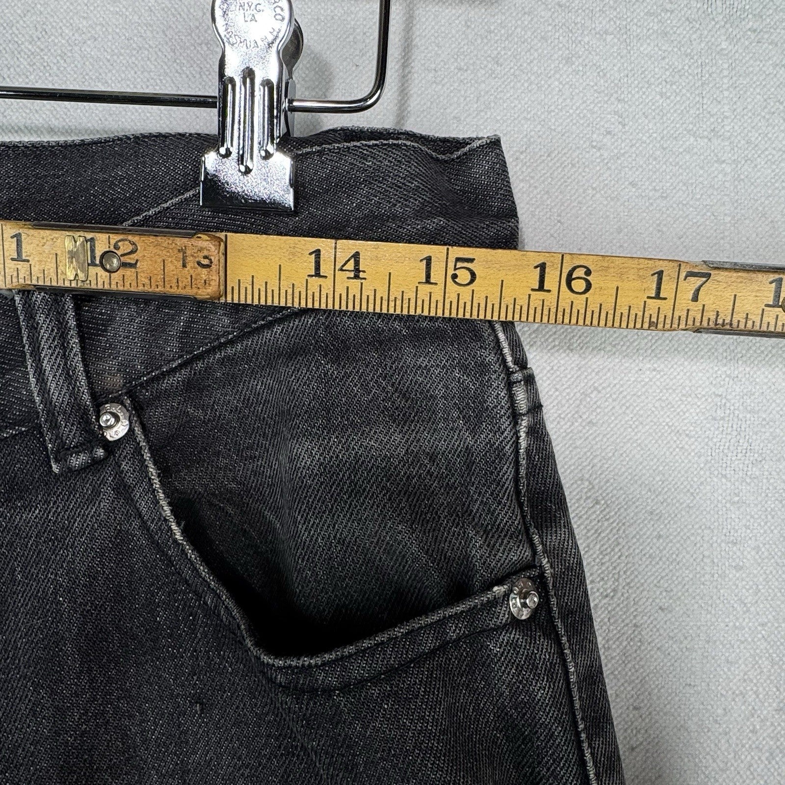 80’s Vtg Lauren Ralph Lauren Womens 30x31 Black Denim Jeans Made USA *Distressed