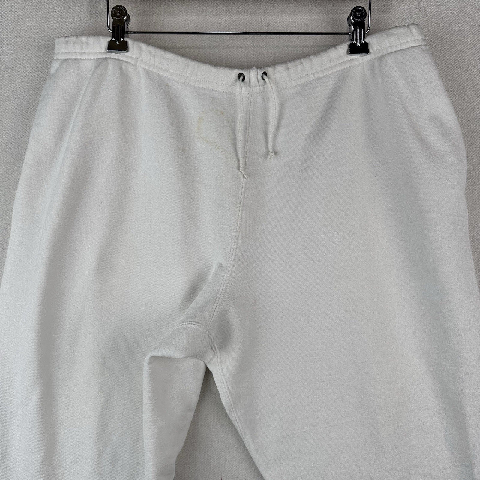 90's Vintage Polo Ralph Lauren Men's M White Soft Jogger Sweatpants Relaxed Fit