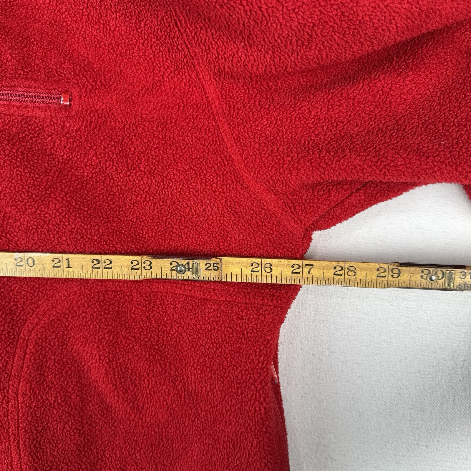 90’s Vtg Polo Ralph Lauren Fleece Polo Pullover Men’s Large Red Made USA