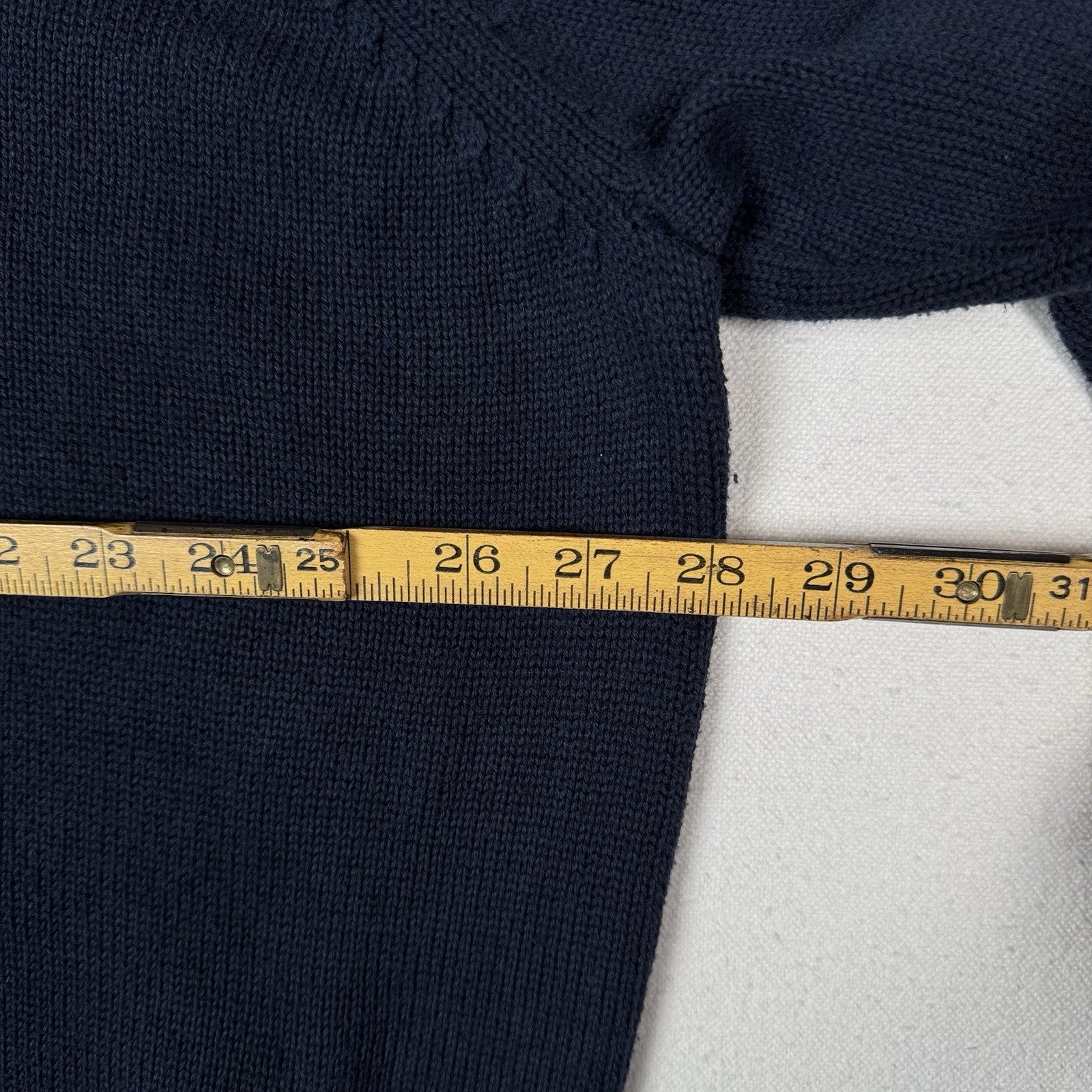 Lands' End Drifter Pullover Crewneck Sweater Navy Blue Cotton 3XLT 54-56 Tall