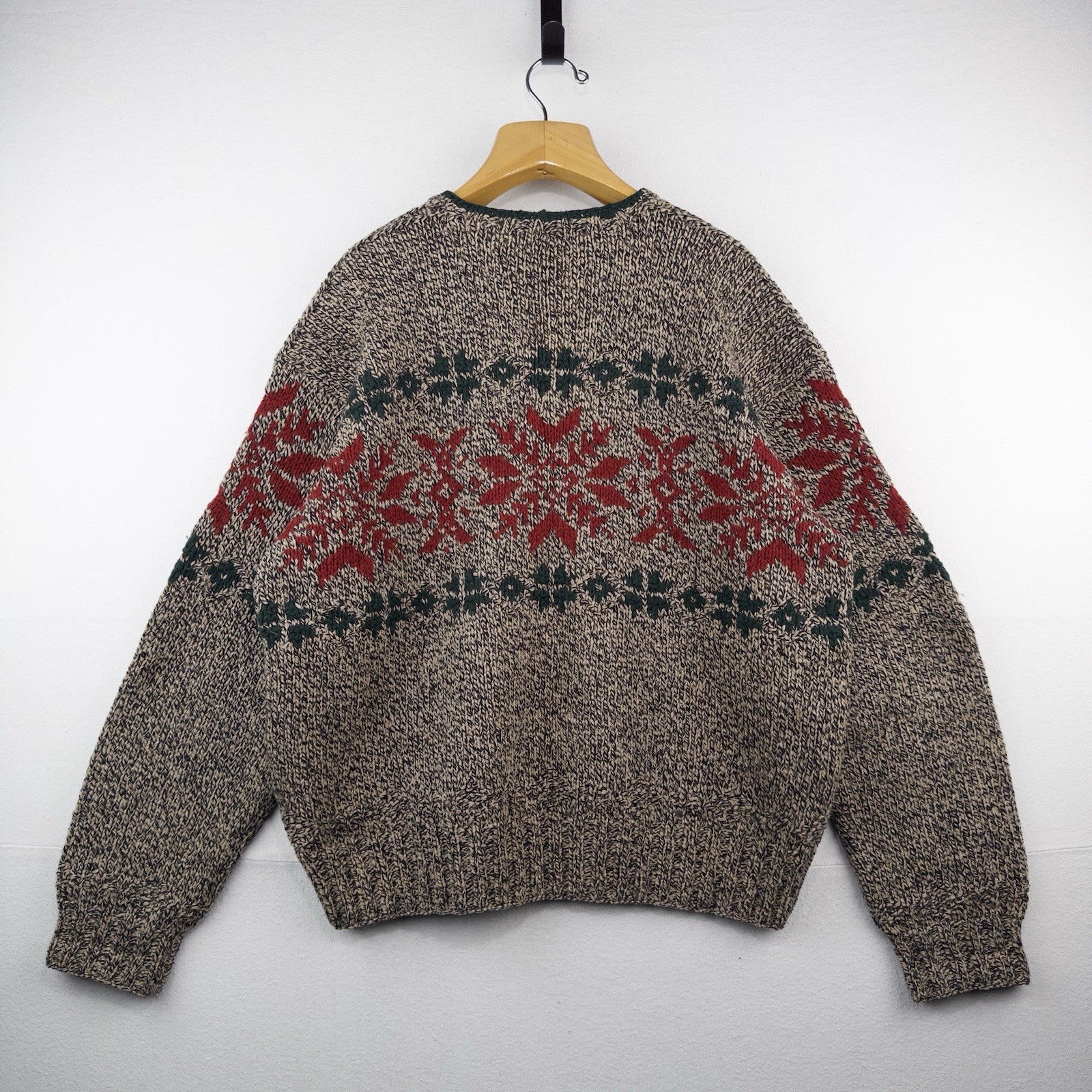 90’s Vtg Polo Sportsman Ralph Lauren Hand Knit Wool Blend Sweater Ski Men's 2XL