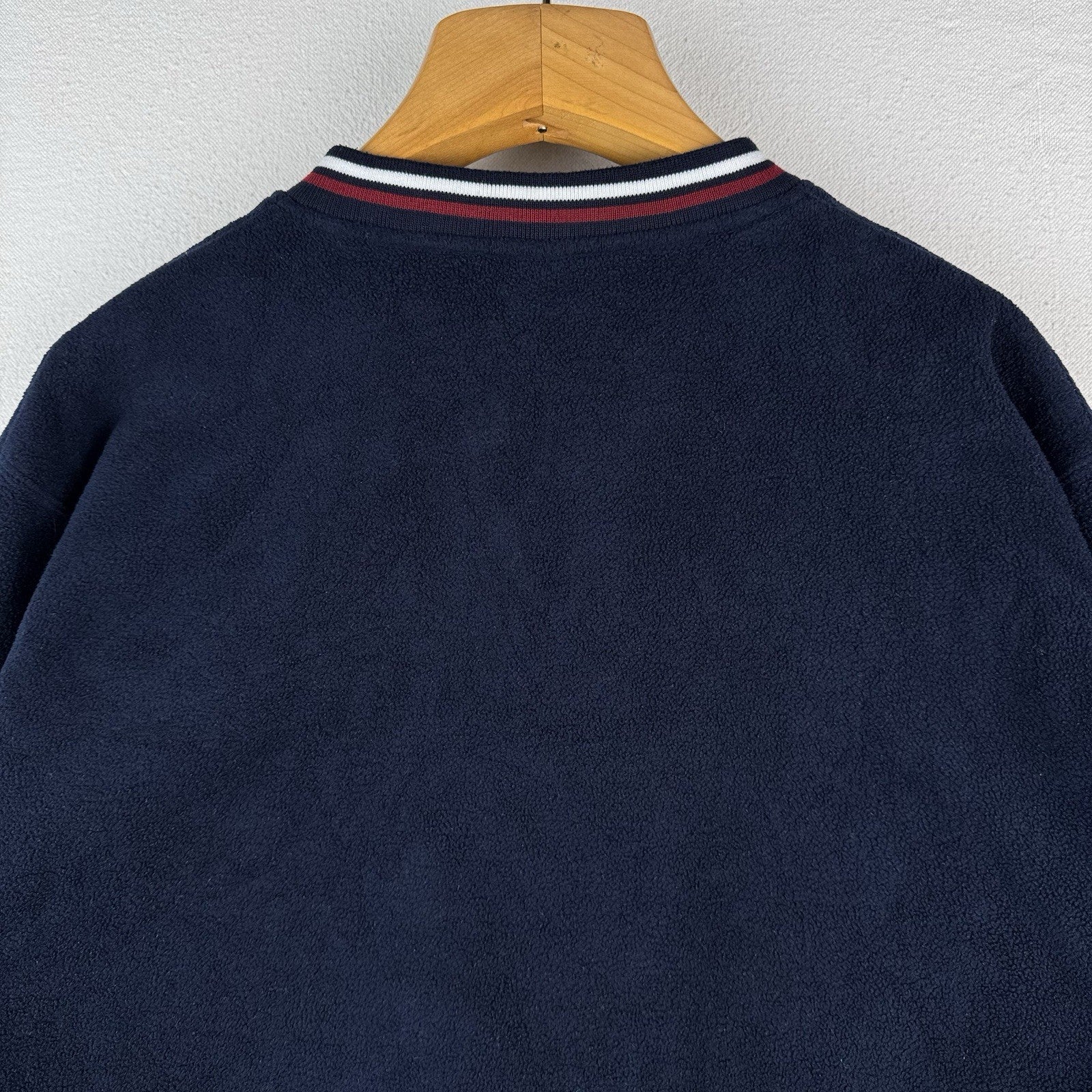 90’s Vtg Champion V-neck Fleece Sweatshirt Pullover Men’s Large Blue