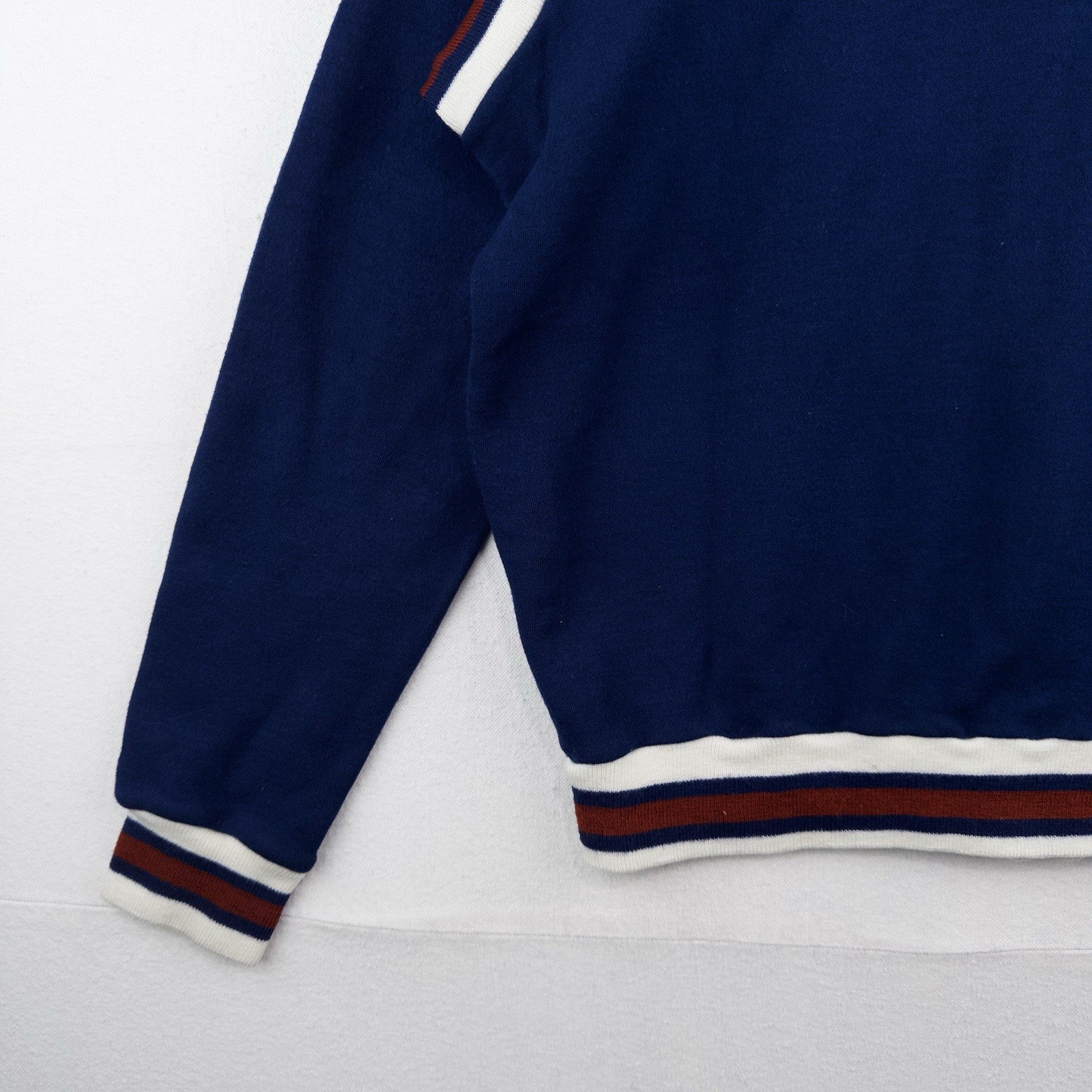 70’s Vtg Winning Ways Zip Up Track Jacket Blue Red Acrylic Men’s L