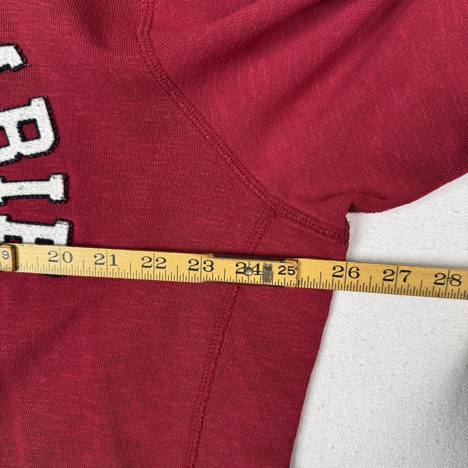 Abercrombie & Fitch A&F Spellout Hoodie Men’s XL Red Jacket Full Zip *Read