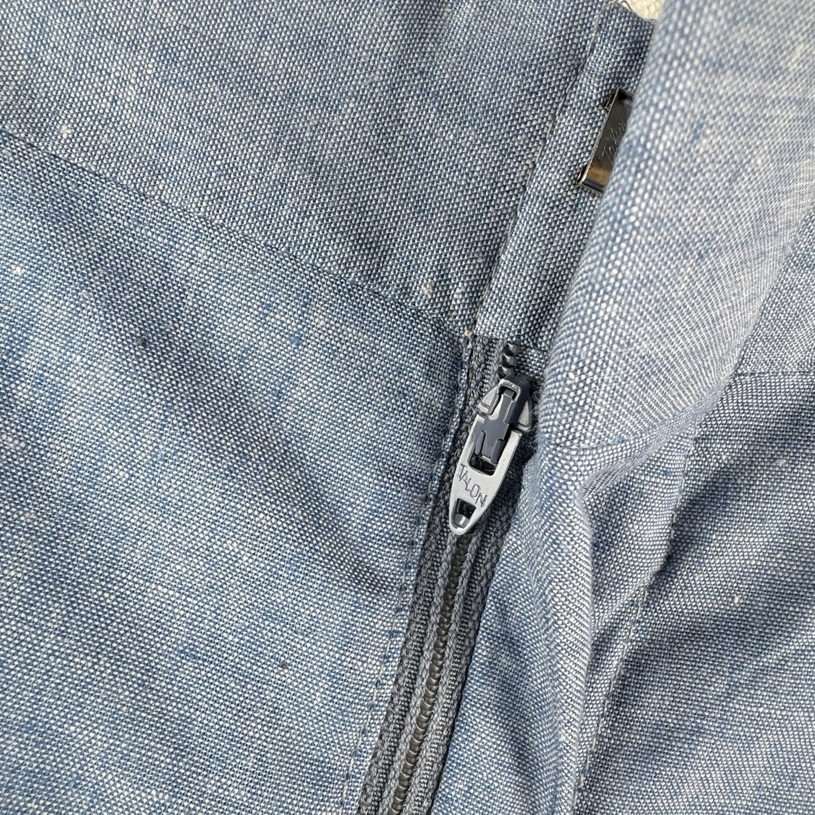 1950's/60's Vintage LL Bean Men's 32x30 Linen-blend Blue Chambray Chino Pants