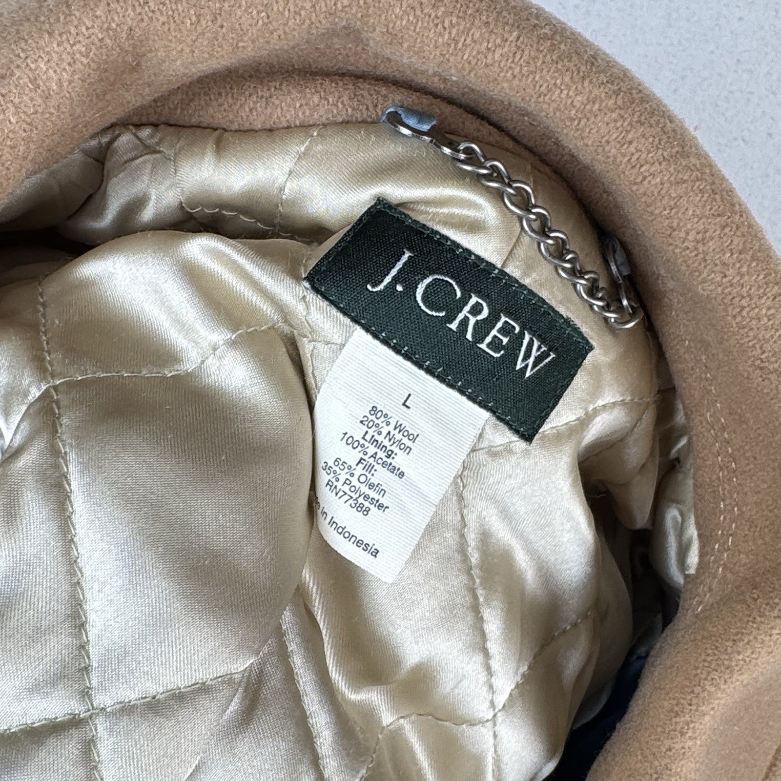 J.Crew Women's Camel Wool Thinsulate Lined Peacoat Large