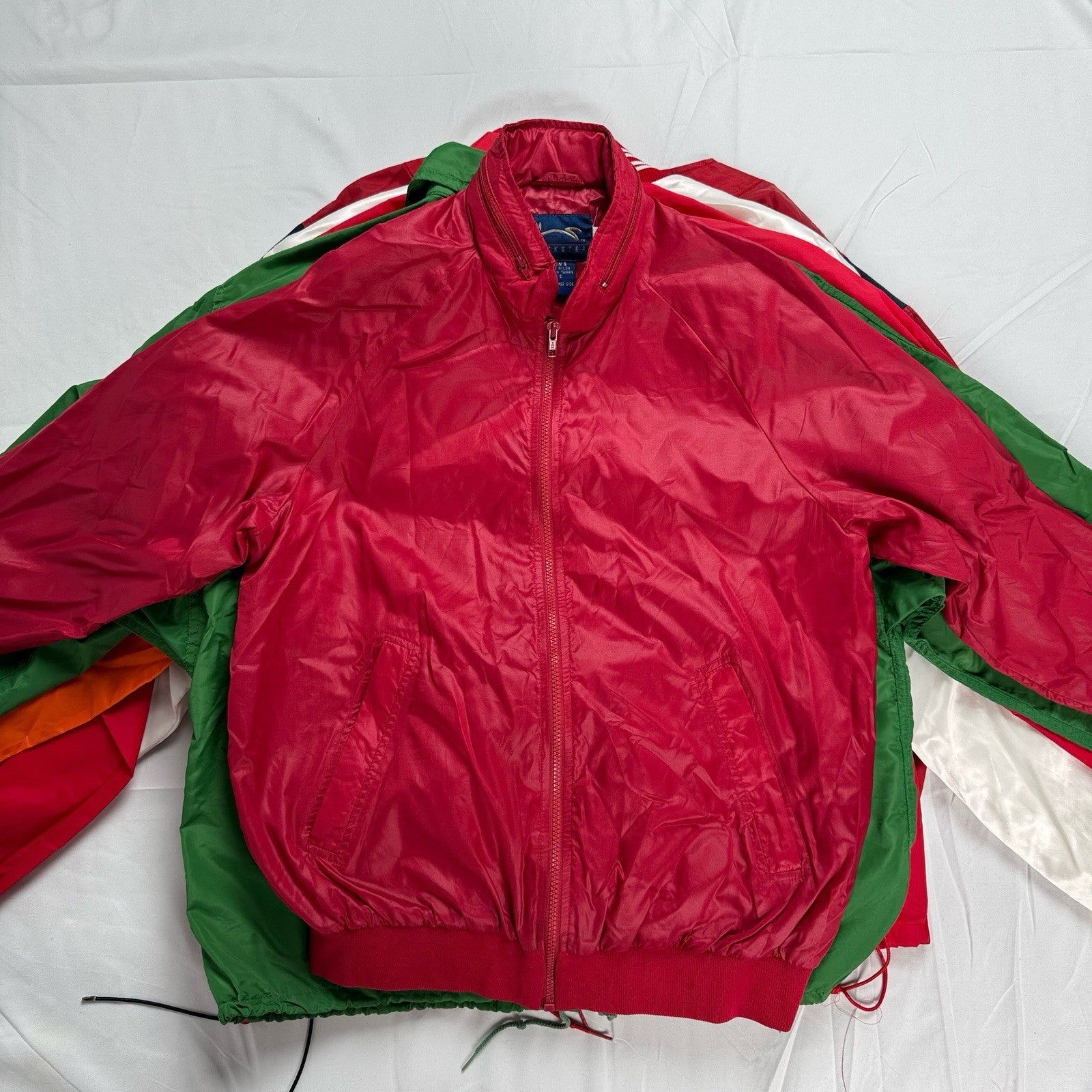 Lot of 10 Vintage 80s, 90s, 00s Windbreaker & Jacket Wholesale Box S,M,L,XL,2XL