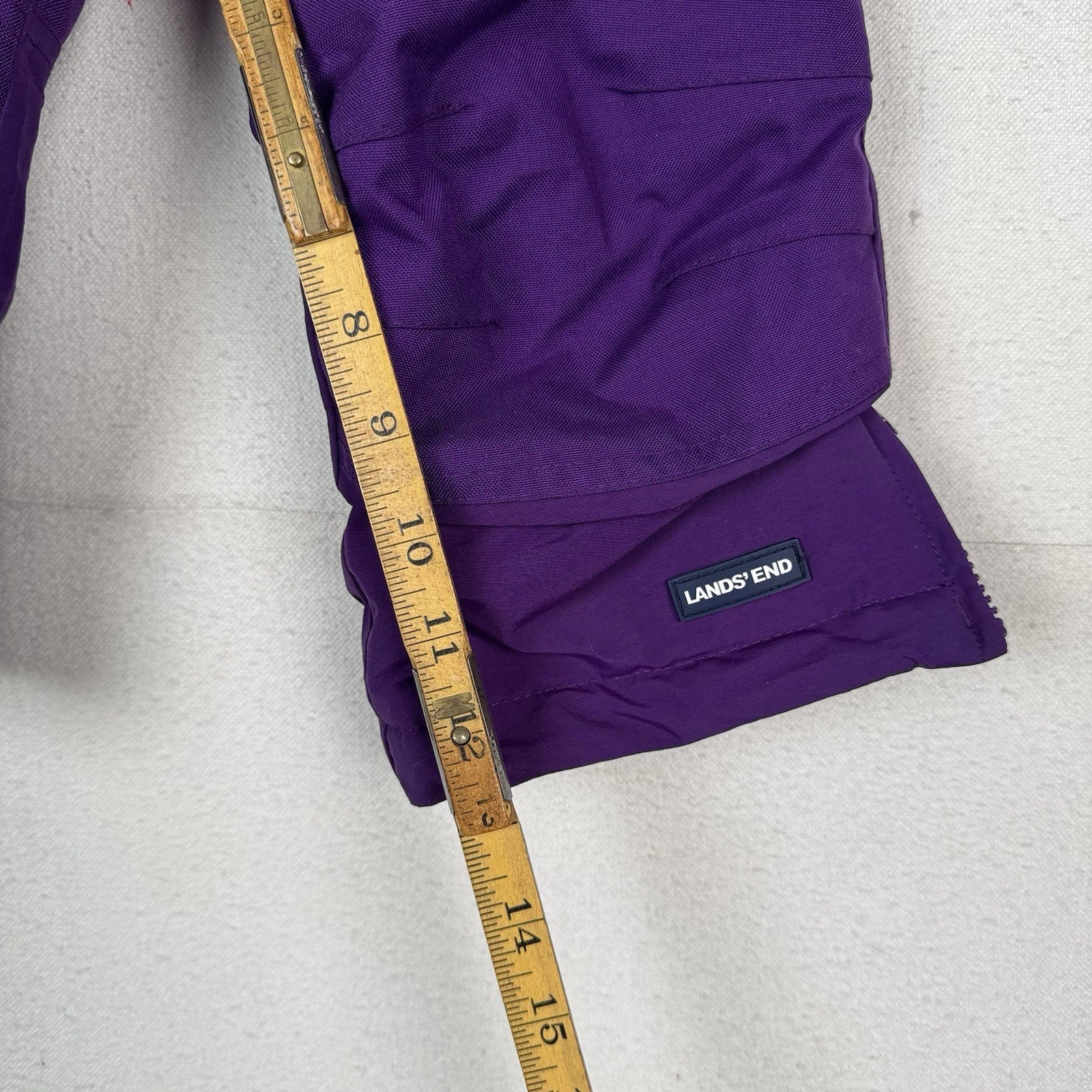 Lands End Squall Toddler 2T Insulated Snow Bib Purple Grow With Me Extendable