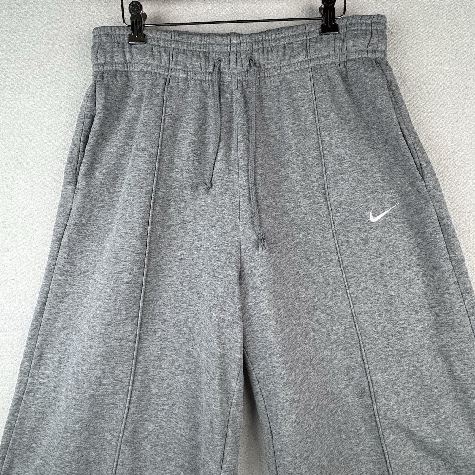 Nike Sportswear Knit Palazzo Women’s Large Wide Leg Sweatpants Grey Heather