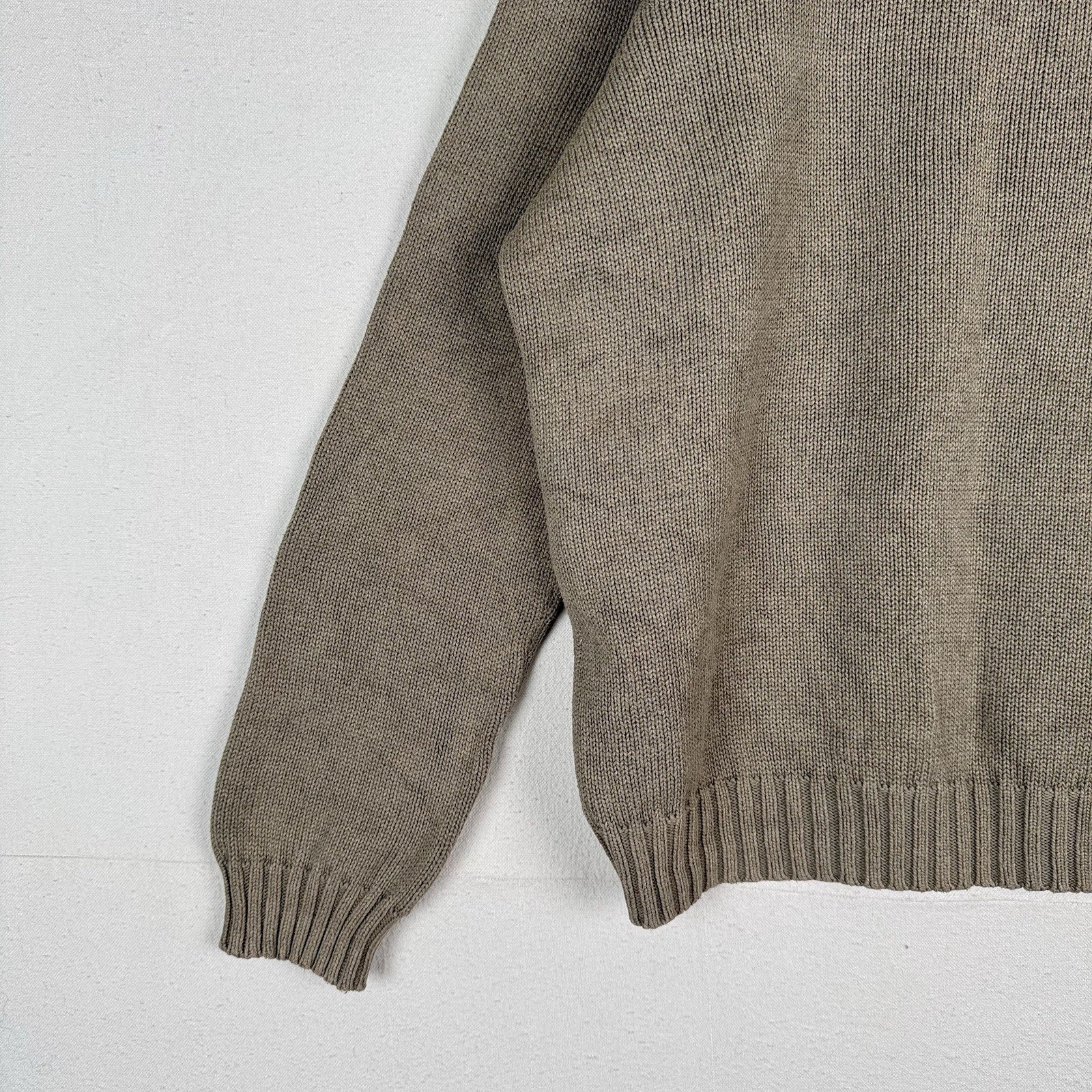 90’s Vintage Polo Ralph Lauren Sweater Men’s Large Khaki Beige Knit Pullover