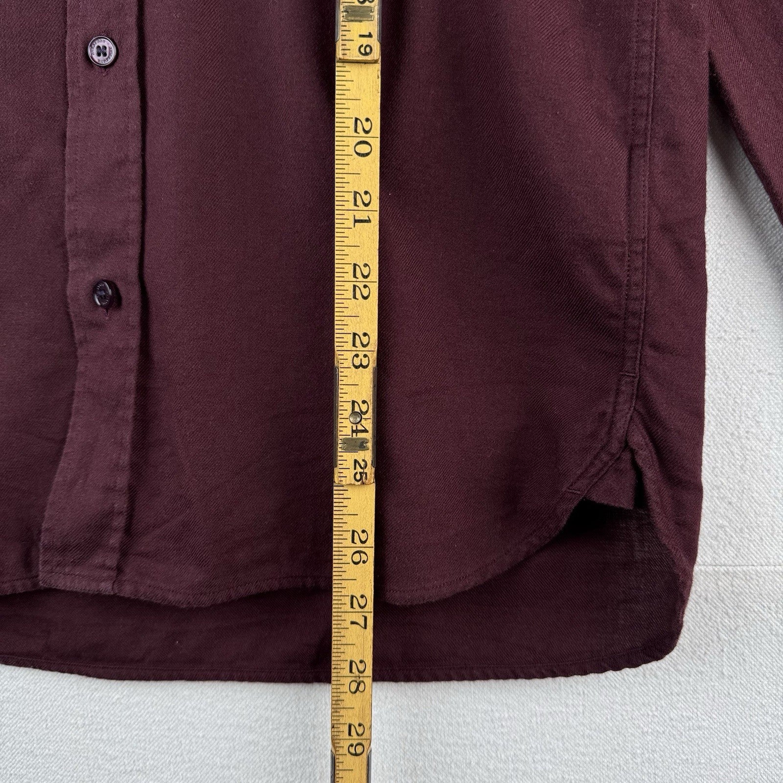 Burberry London Shirt Mens Small Wine Red Button Down Long Sleeve
