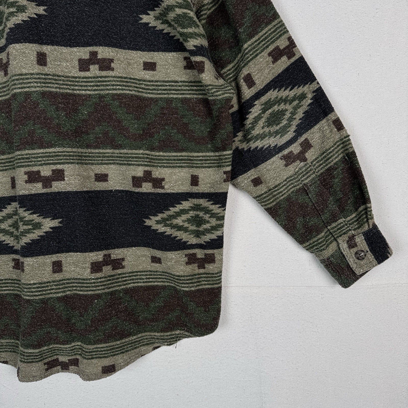 90s Vintage Bugle Boy Wetlands Aztec Shirt Mens Large Button Up Southwest